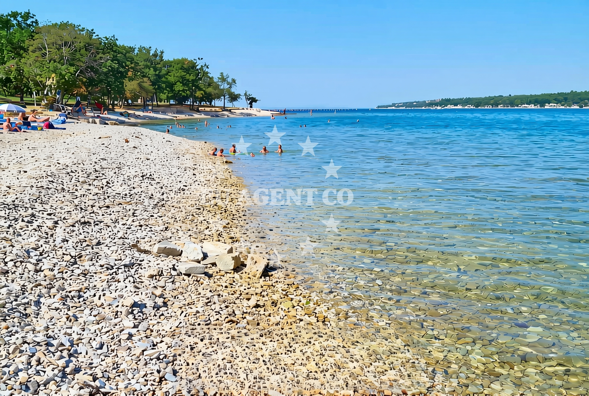 Overview of Červar-Porat: beaches and coves (1) in Červar-Porat