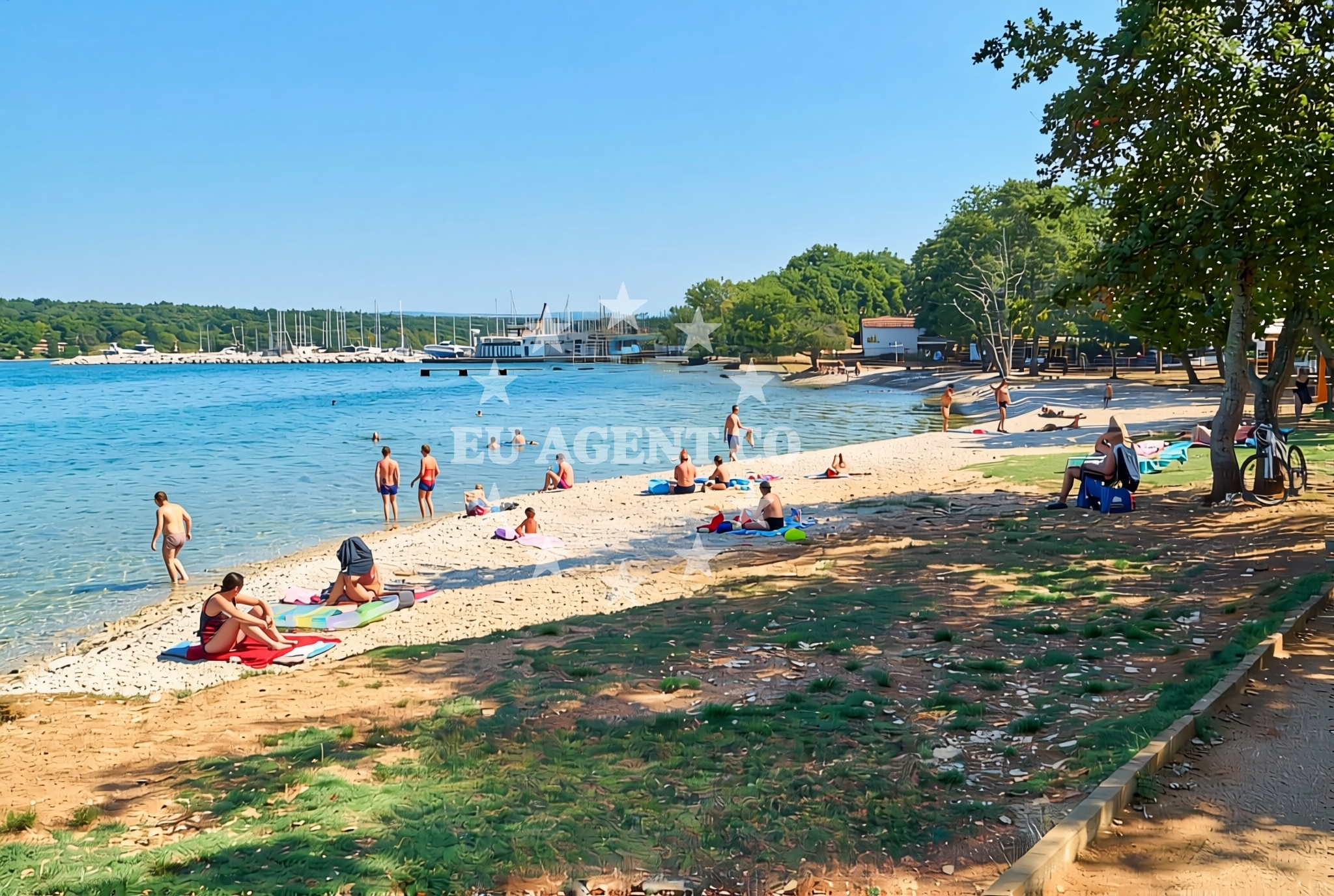Sea and coastal view of Červar-Porat: beaches and coves (1) in Červar-Porat