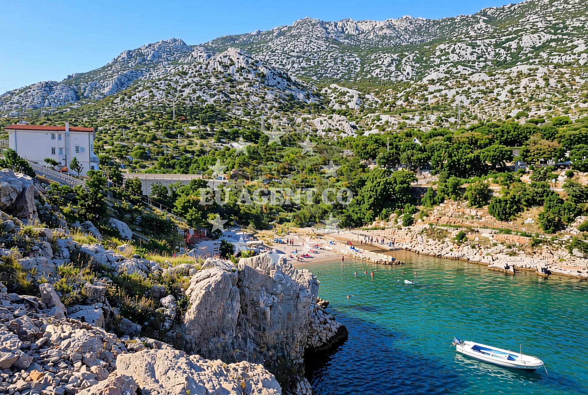 Shoreline and swimming area at Cesarica: beaches and coves (13) in Cesarica