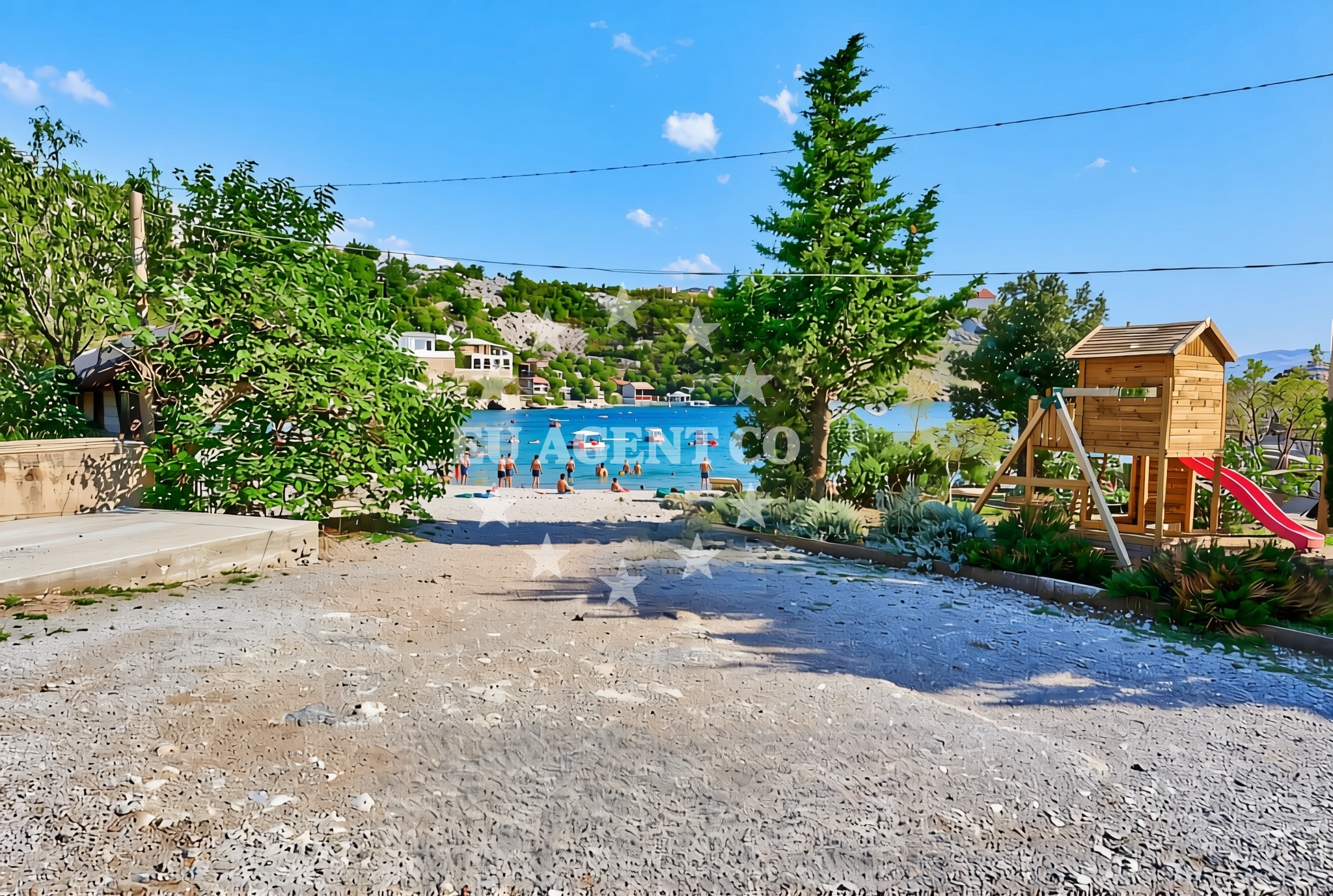 Beach facilities and surroundings at Cesarica, Cesarica Beach in Cesarica