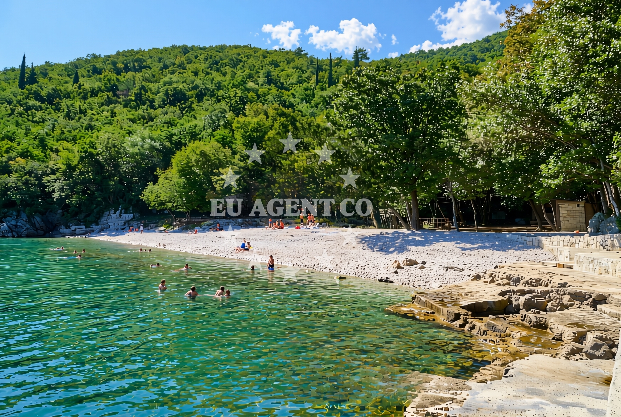 Additional view of Cesarova beach in Kali 41, Medveja
