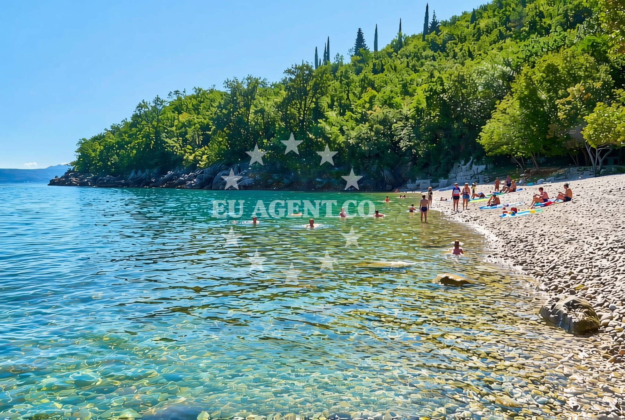 Additional view of Cesarova beach in Kali 41, Medveja