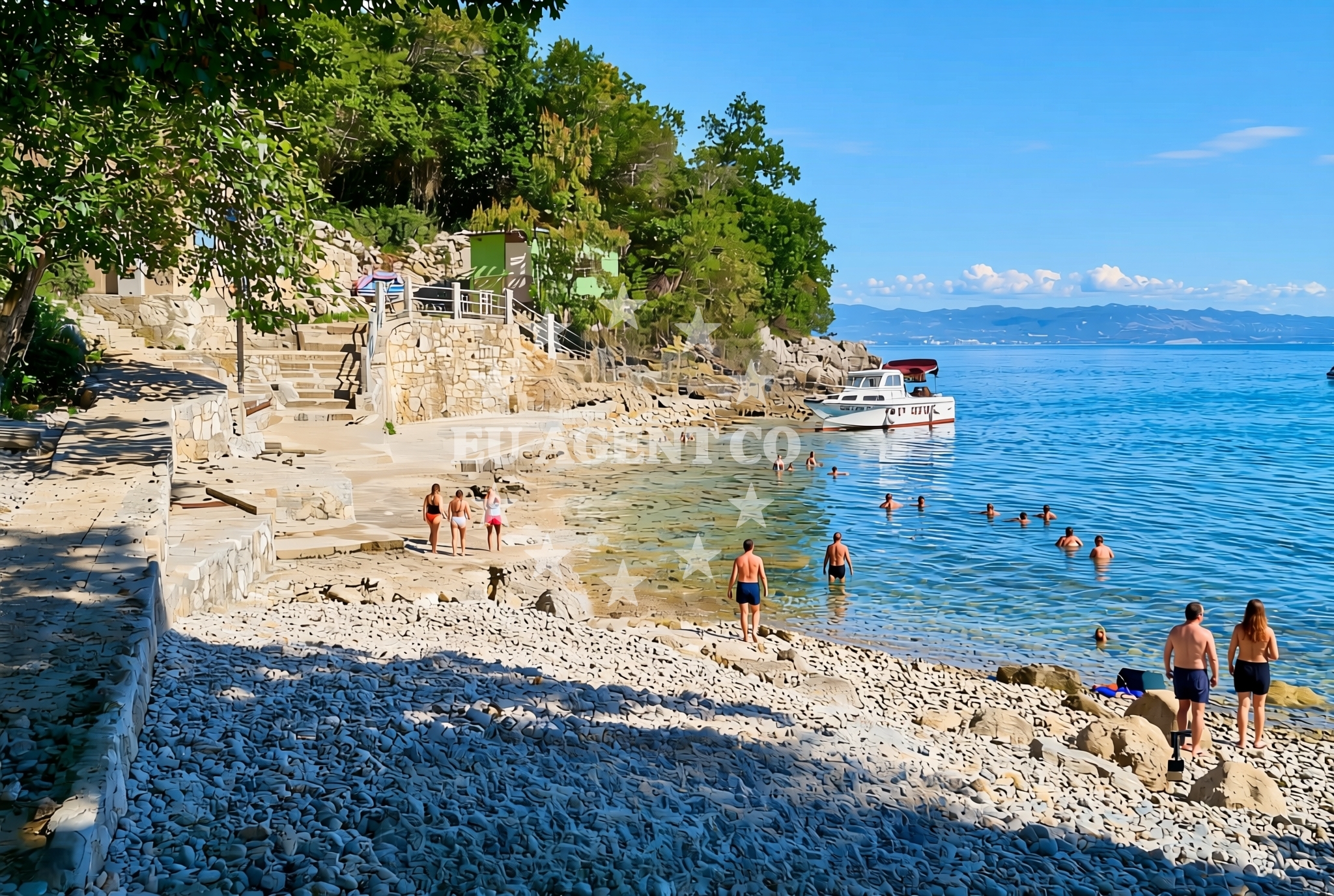 Additional view of Cesarova beach in Kali 41, Medveja