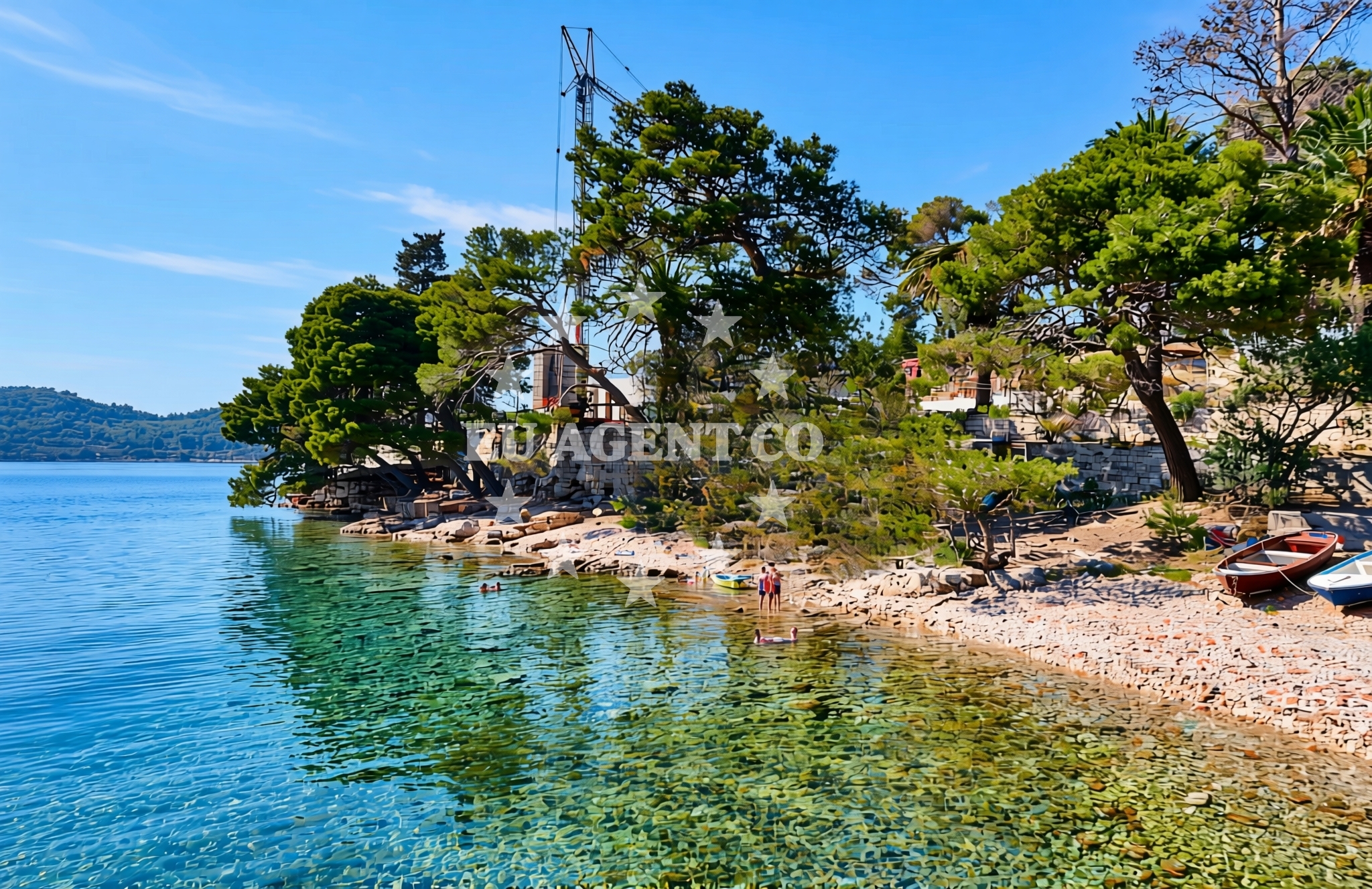 Overview of Češka vila, Vis (Vis) Beach in Češka vila
