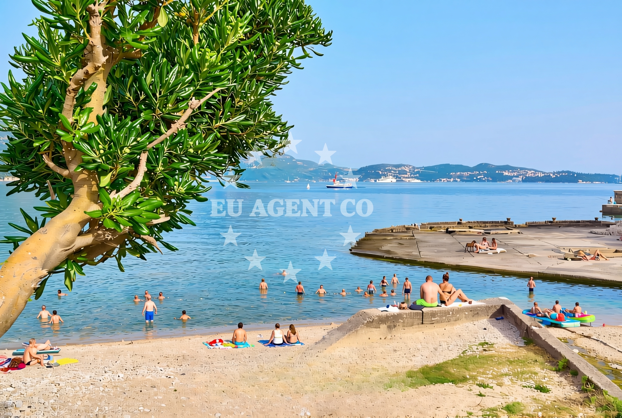 Beach facilities and surroundings at Čibača: beaches and coves in Čibača