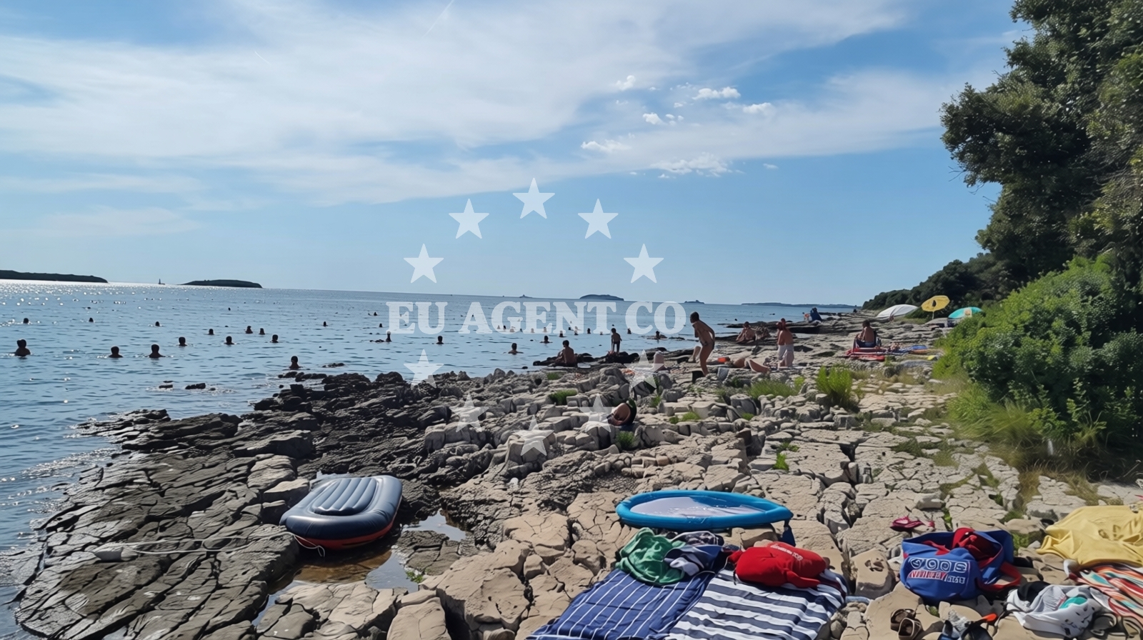 Additional view of Cisterna beach in , Rovinj