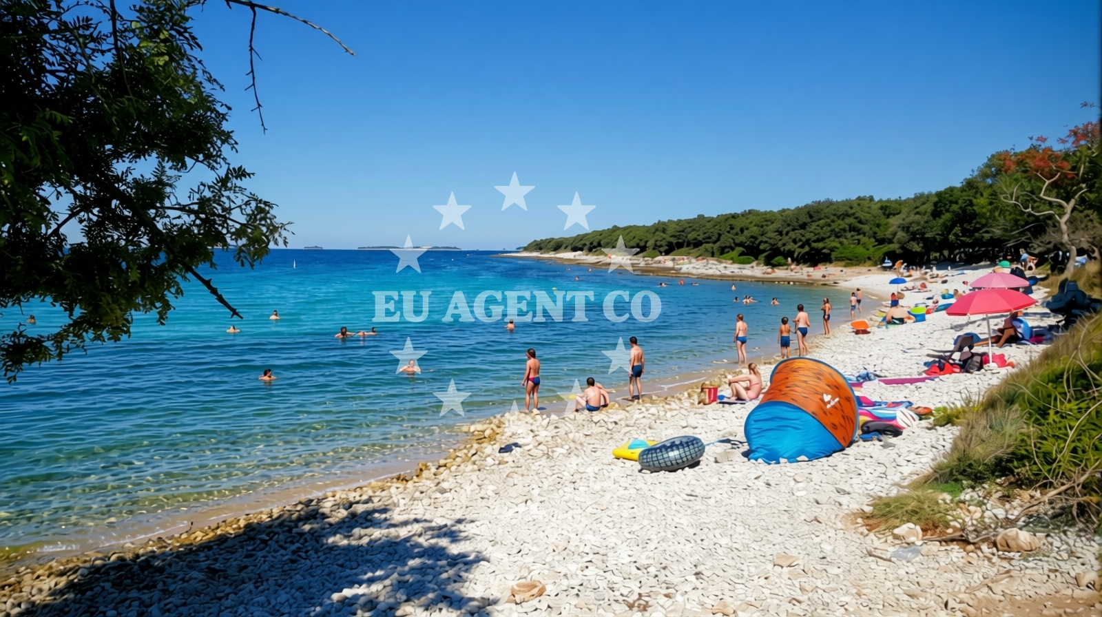 Additional view of Cisterna beach in , Rovinj