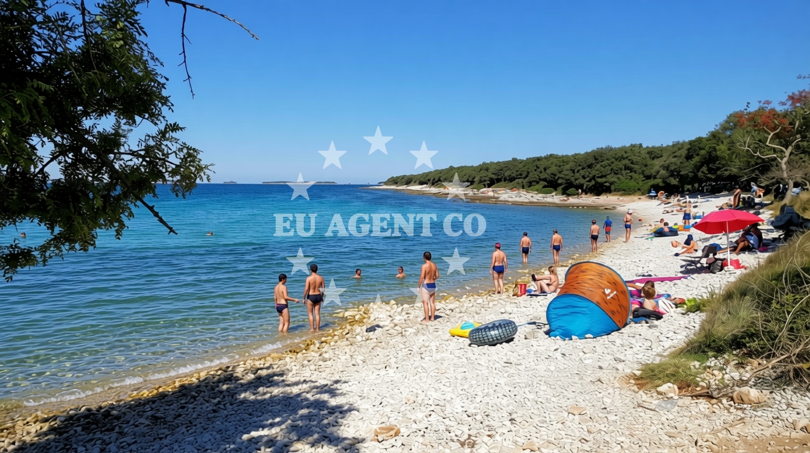 Additional view of Cisterna beach in , Rovinj