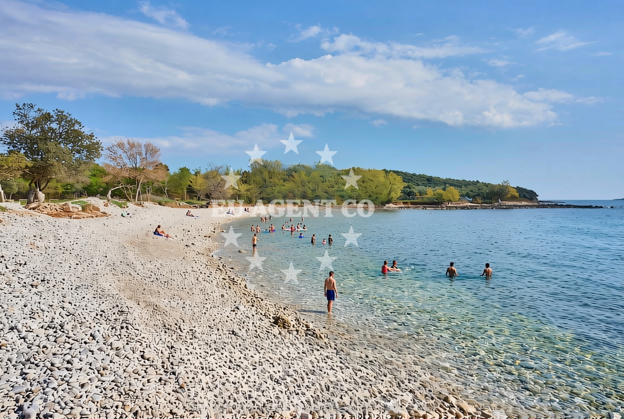 Additional view of Cisterna beach in , Rovinj