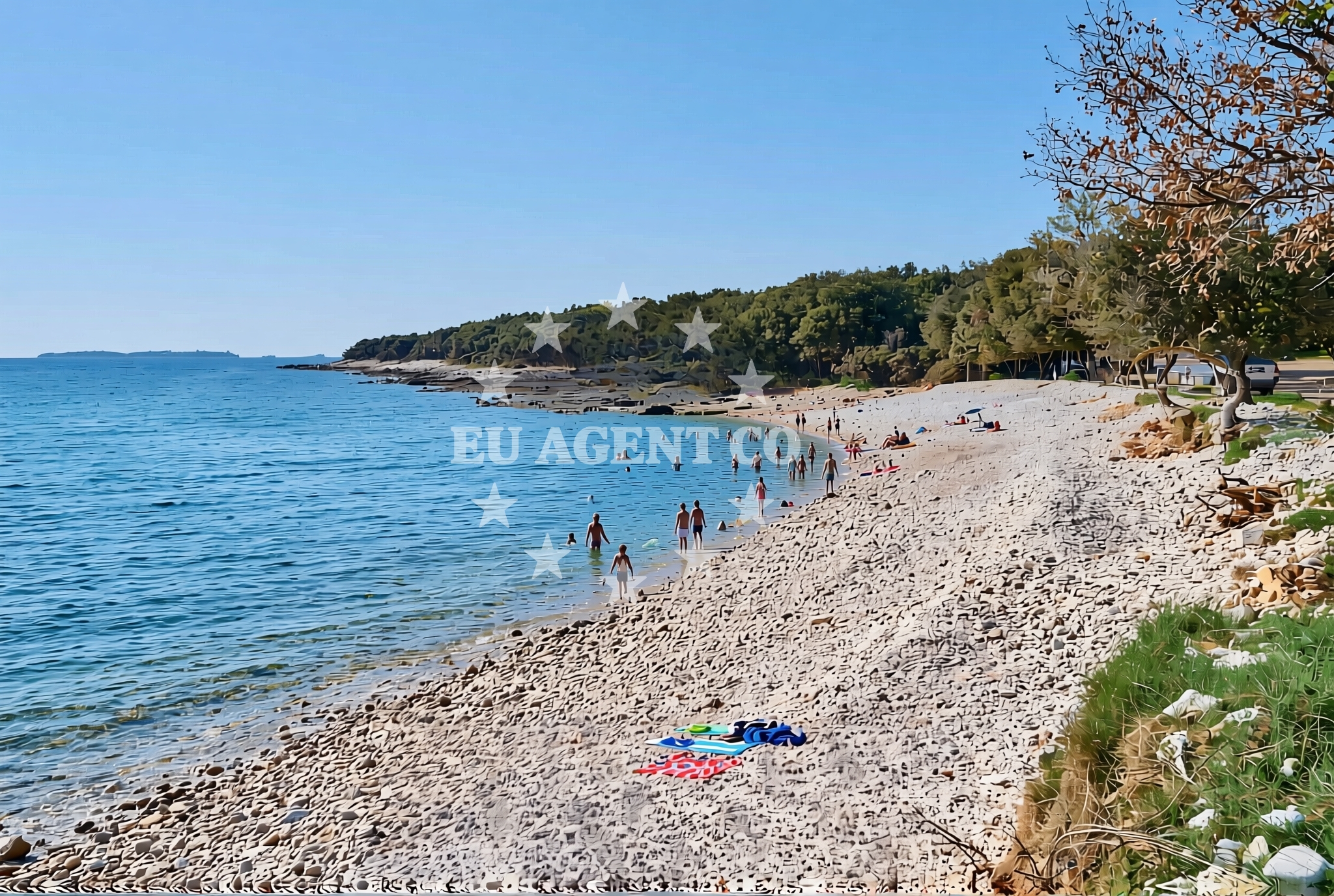 Additional view of Cisterna beach in , Rovinj