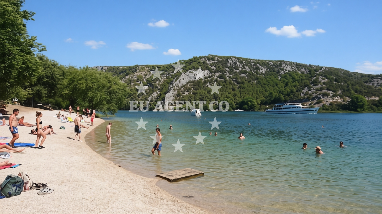 Overview of City Beach Skradin in Ulica Fra Luje Maruna 19, Skradin