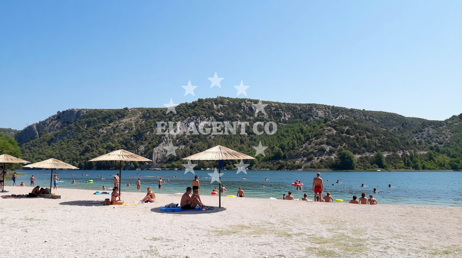 Sea and coastal view of City Beach Skradin in Ulica Fra Luje Maruna 19, Skradin