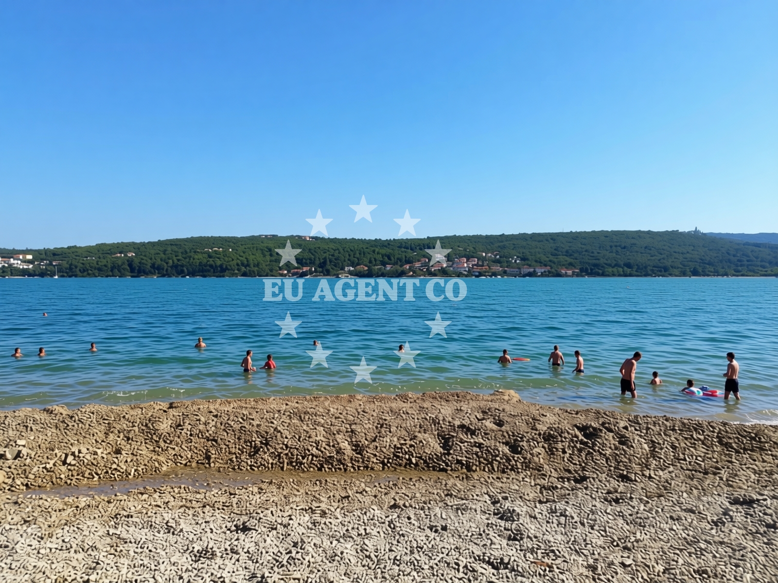 Sea and coastal view of Cizici beach in ?i?i?i 315, Čižići