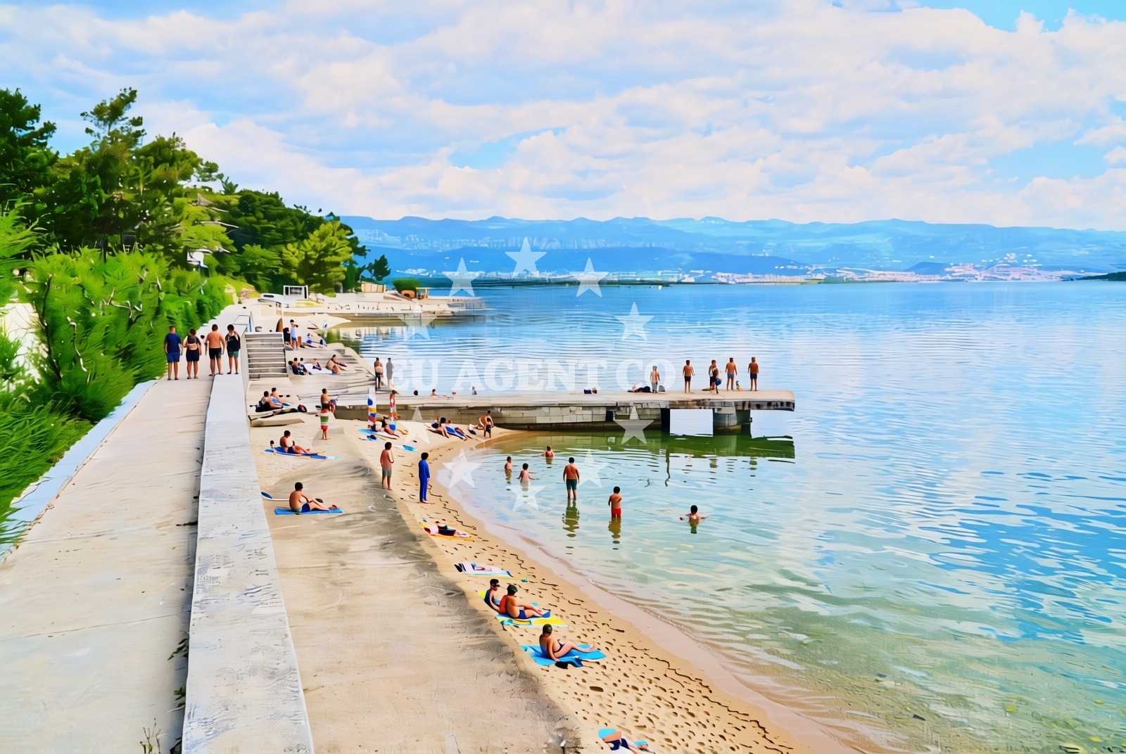 Additional view of Cizici beach in ?i?i?i 315, Čižići