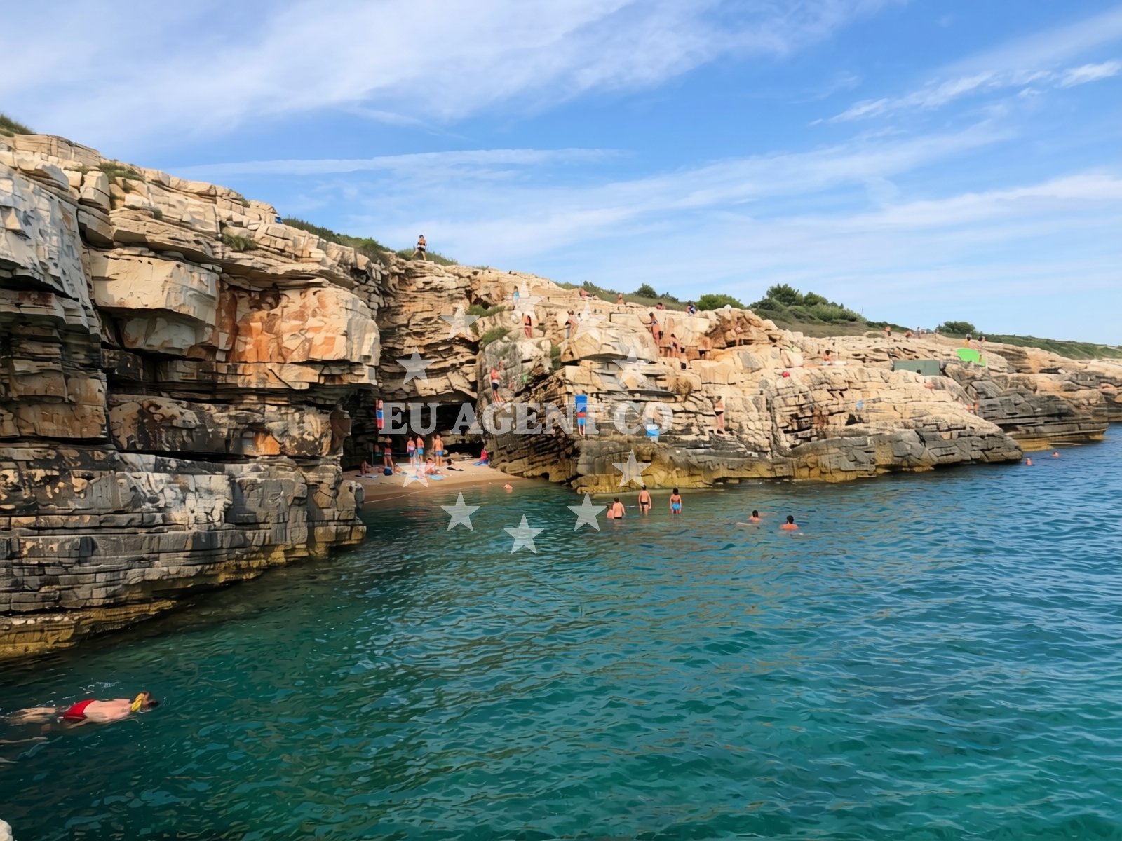 Sea and coastal view of Cliff jump