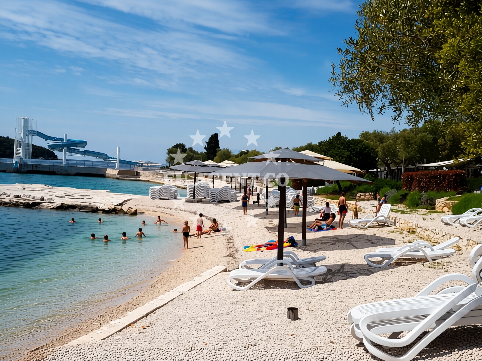 Overview of Copacabana beach in 2 Put-Strada Valsaresi, Rovinj