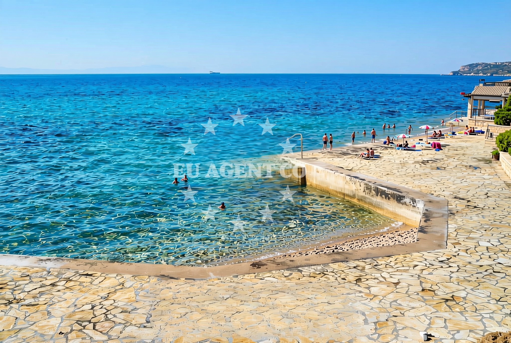 Overview of Coral, Katoro Beach in Coral