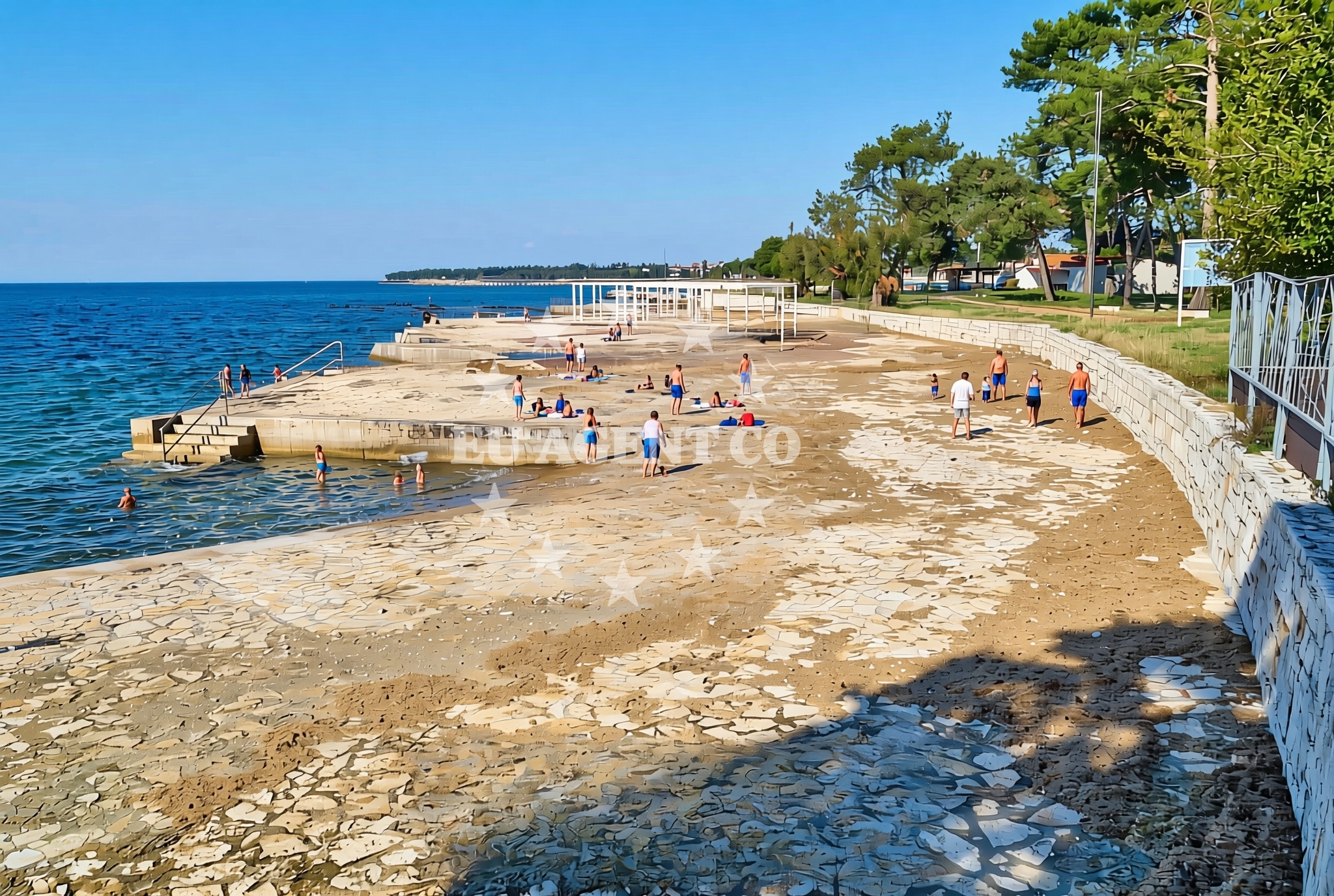 Beach facilities and surroundings at Coral, Katoro Beach in Coral