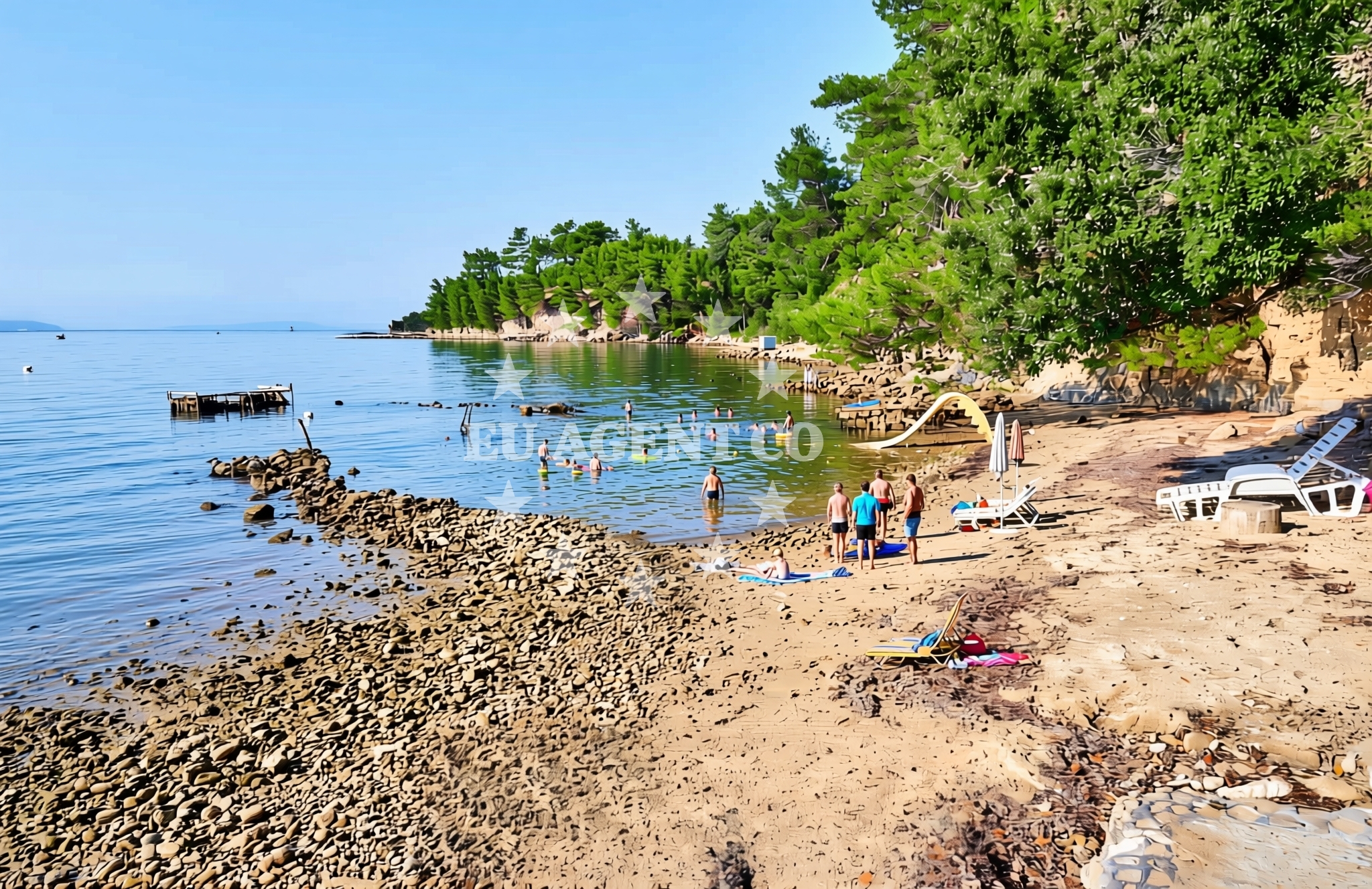 Additional view of Crikvena beach in Lopar 30 A, Lopar