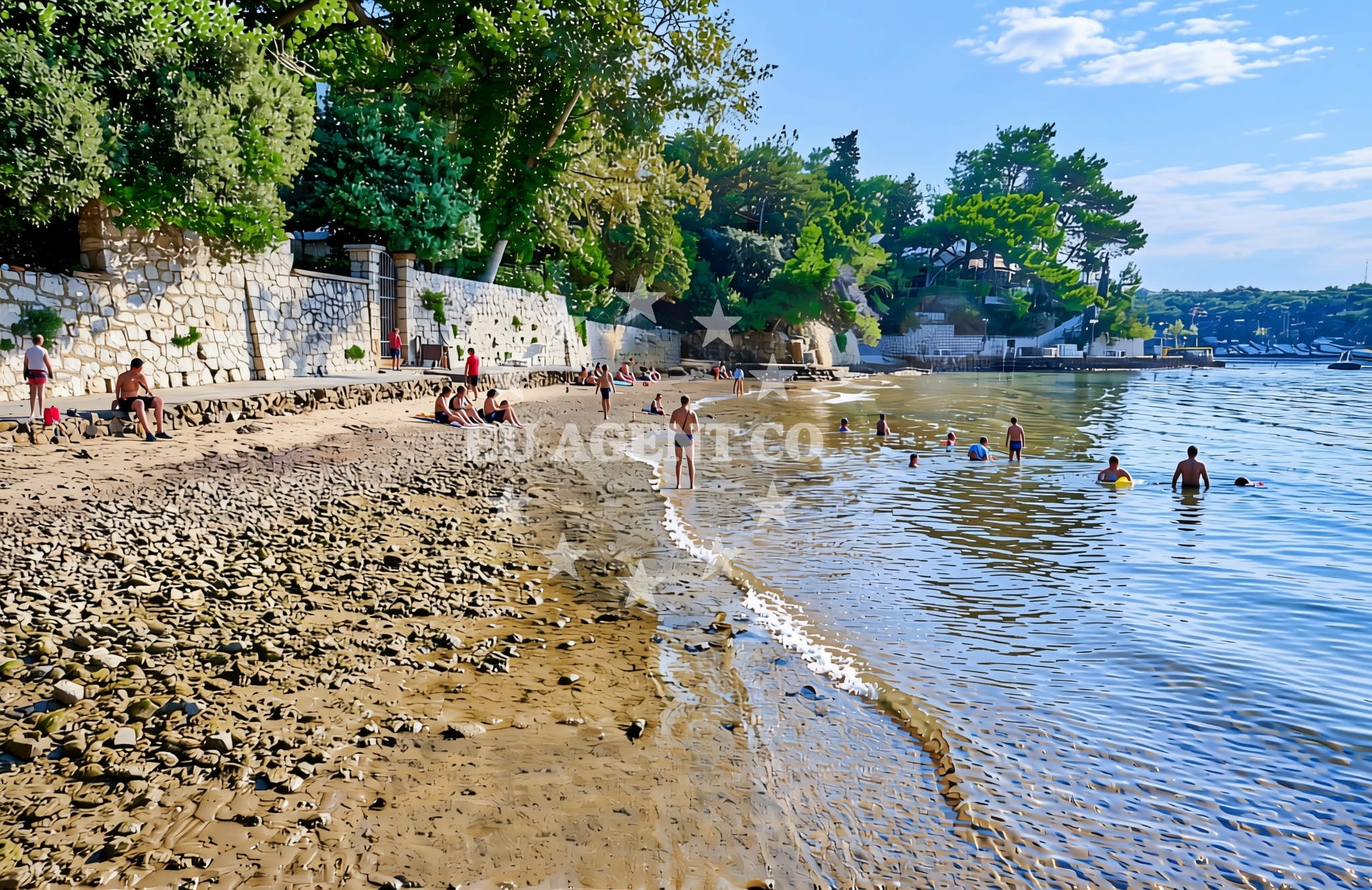 Additional view of Crikvena beach in Lopar 30 A, Lopar