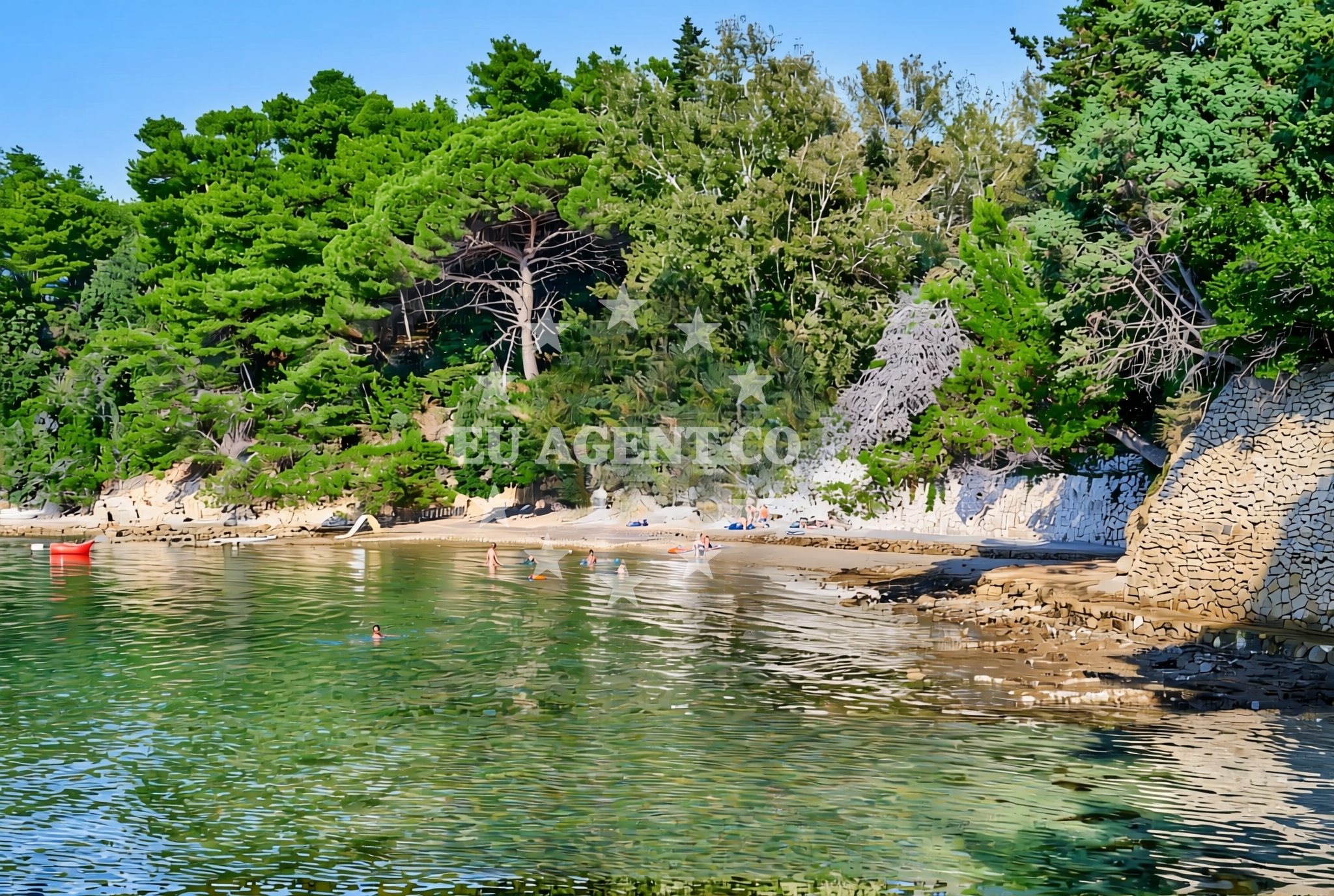 Additional view of Crikvena beach in Lopar 30 A, Lopar