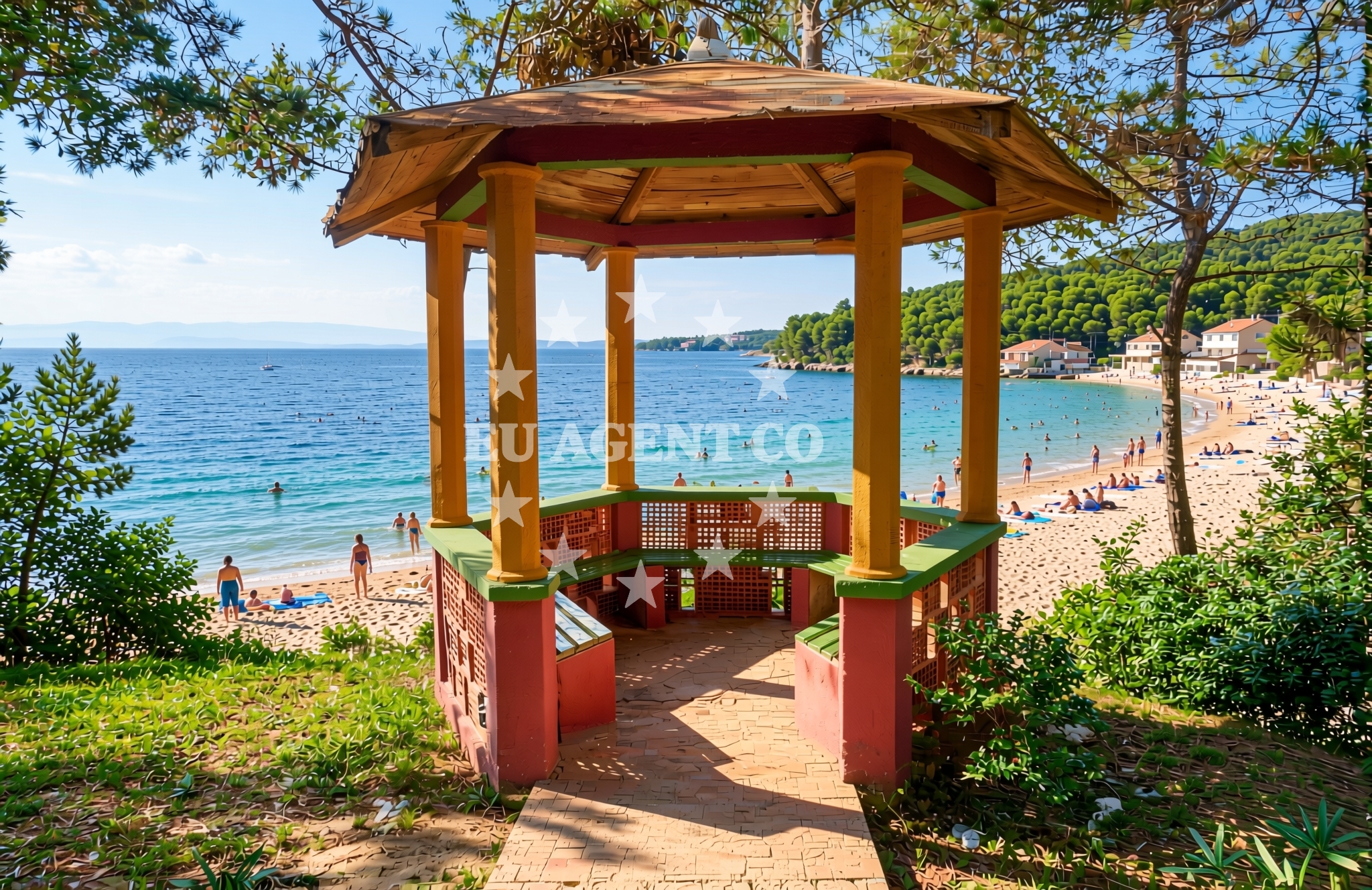 Additional view of Crikvena beach in Lopar 30 A, Lopar