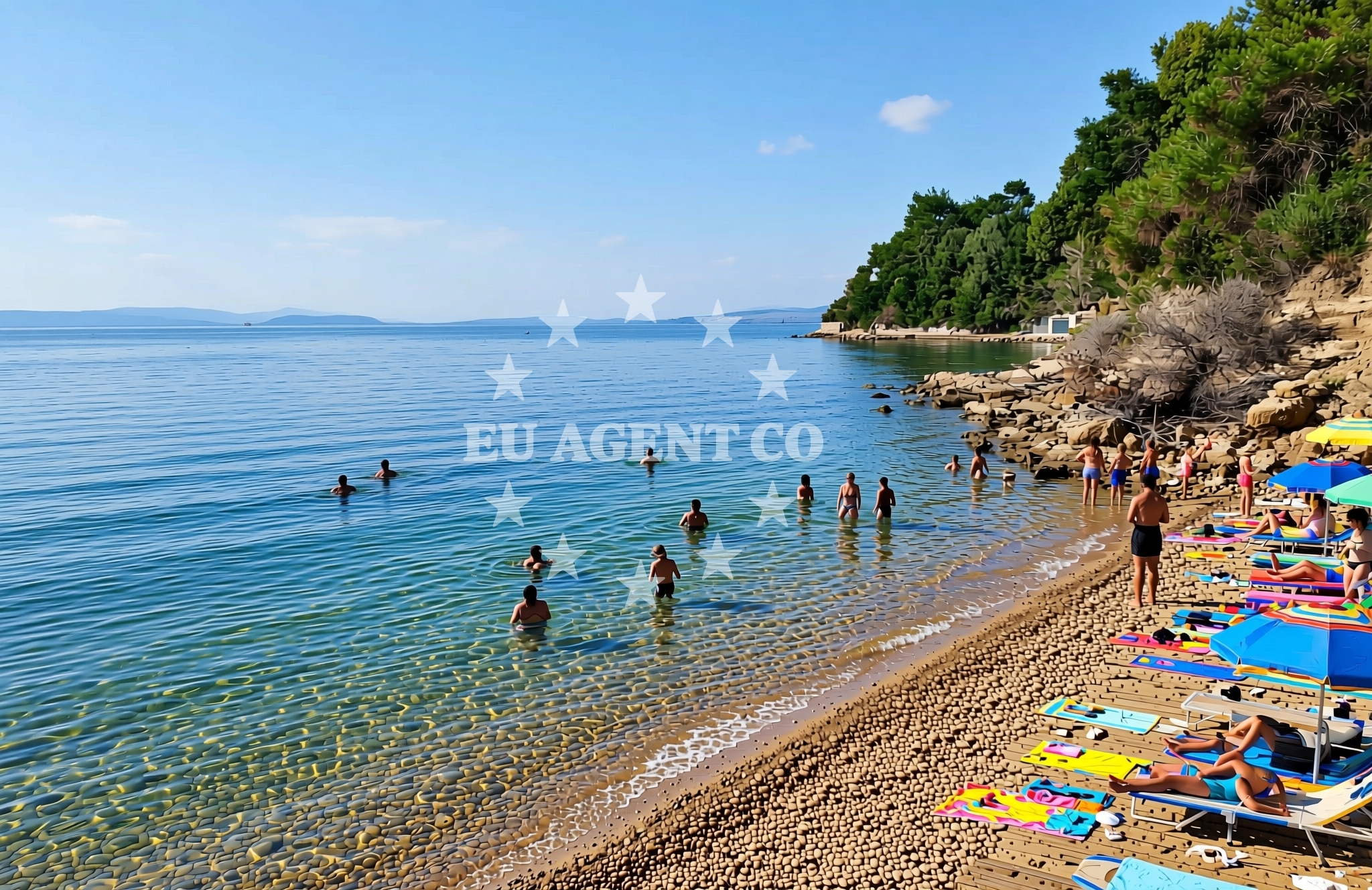 Additional view of Crikvena II beach in Lopar 30 A, Lopar