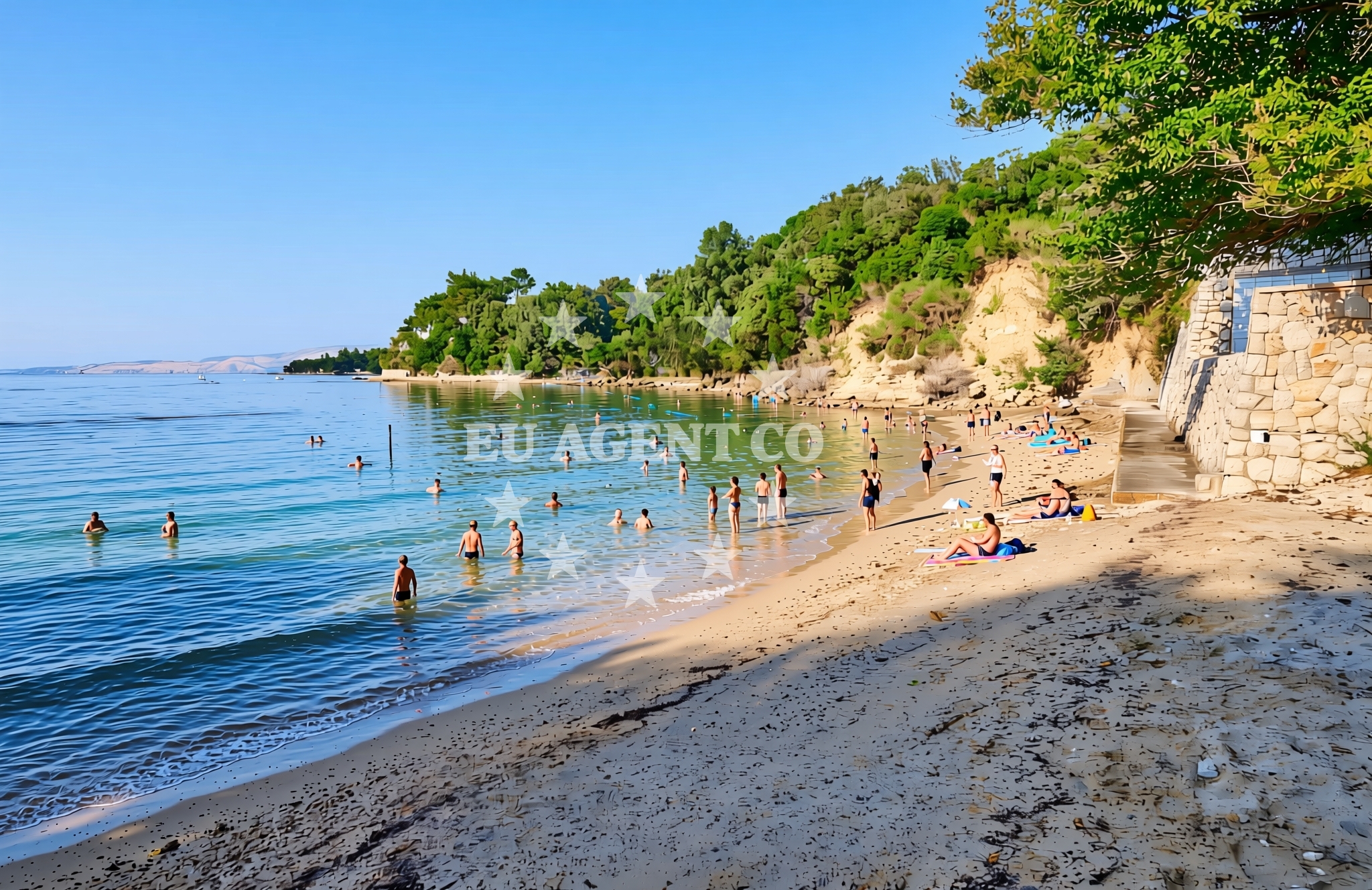 Additional view of Crikvena II beach in Lopar 30 A, Lopar