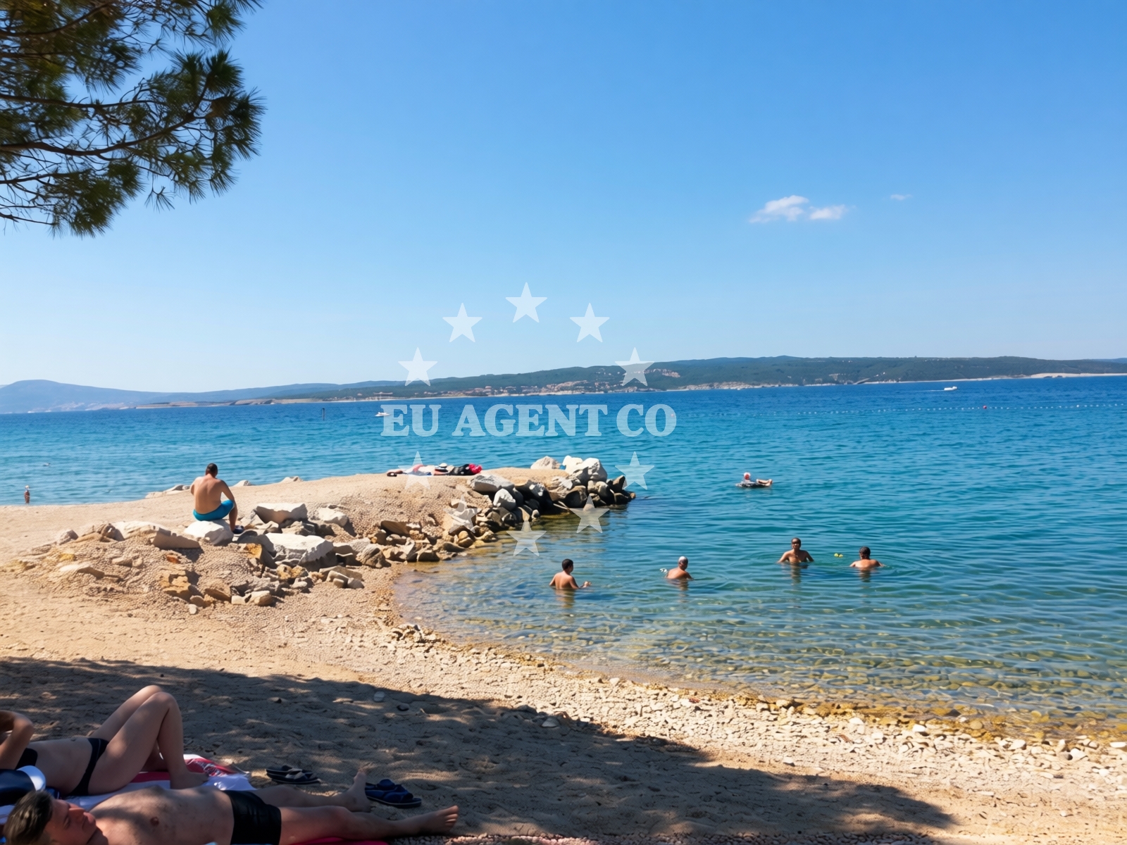 Sea and coastal view of Crikvenica beach in 39 Ulica kralja Zvonimira, Crikvenica