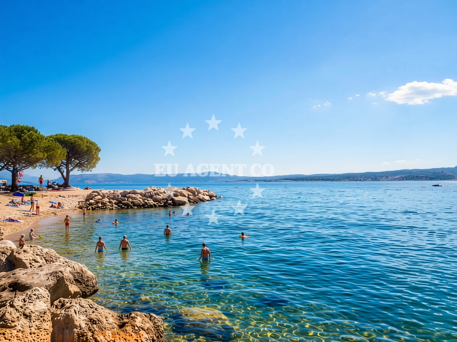Beach facilities and surroundings at Crikvenica beach in 39 Ulica kralja Zvonimira, Crikvenica
