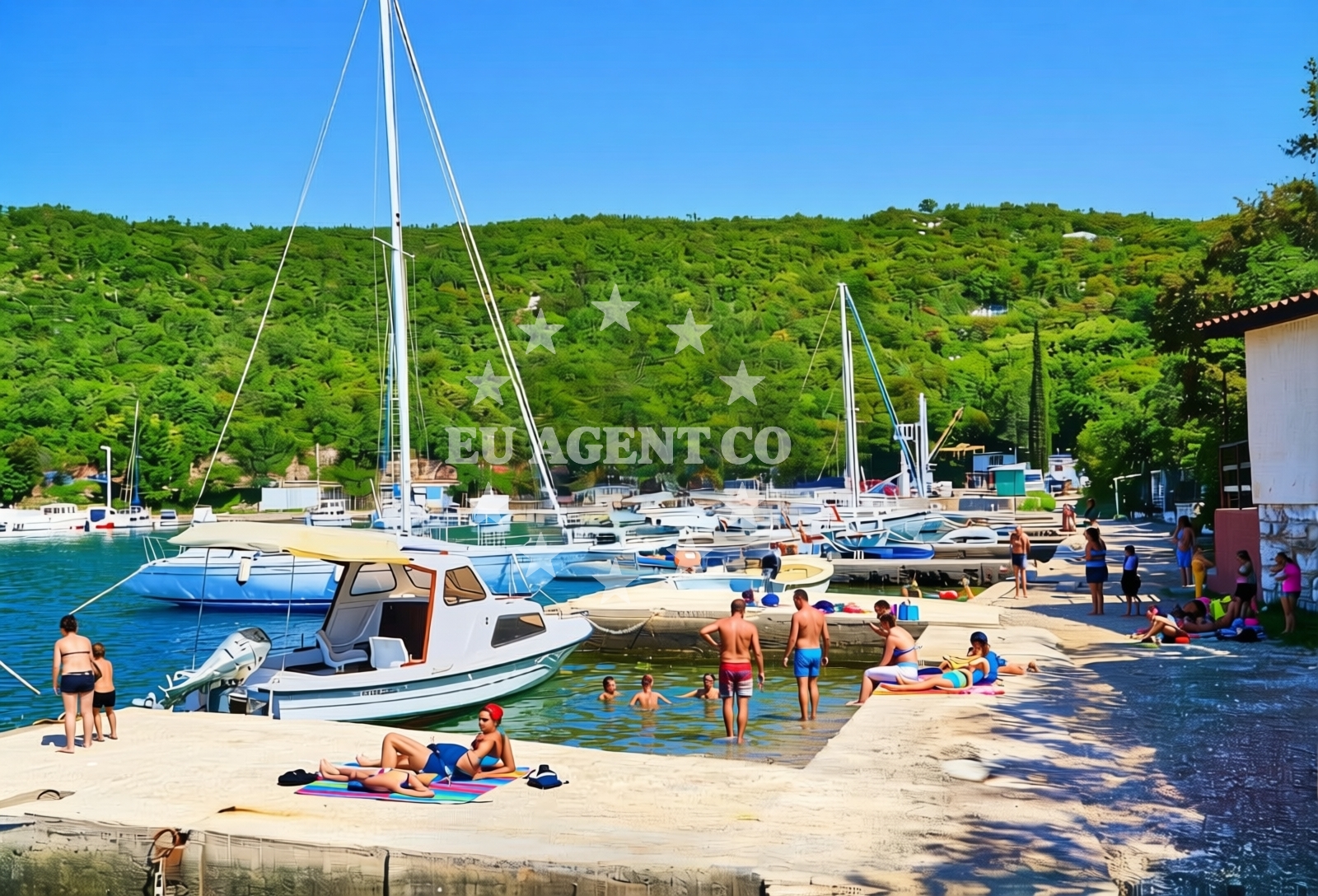 Beach facilities and surroundings at Črišnjeva, Šmrika Beach in Črišnjeva