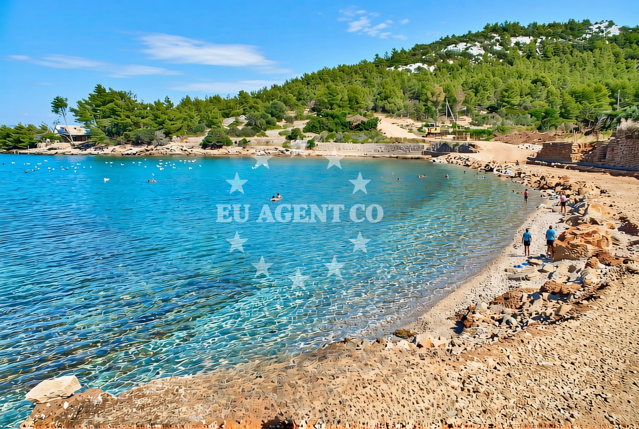 Overview of Crkvica, Jelsa (Hvar) Beach in Crkvica