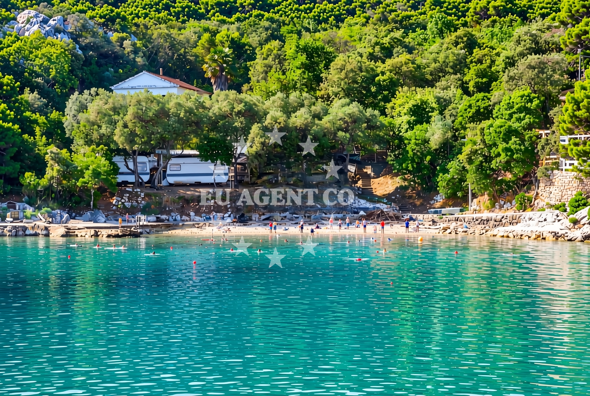 Overview of Crkvice jug, Kuna Pelješka Beach in Crkvice jug