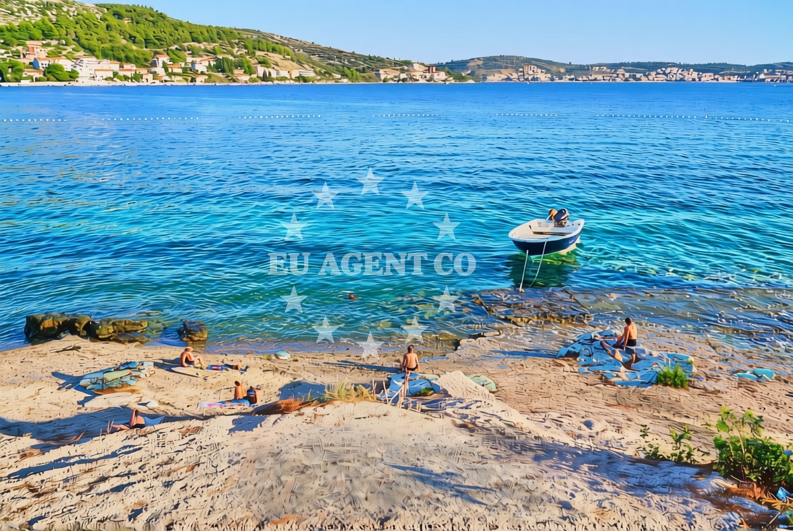 Shoreline and swimming area at Crljina, Rogoznica Beach in Crljina