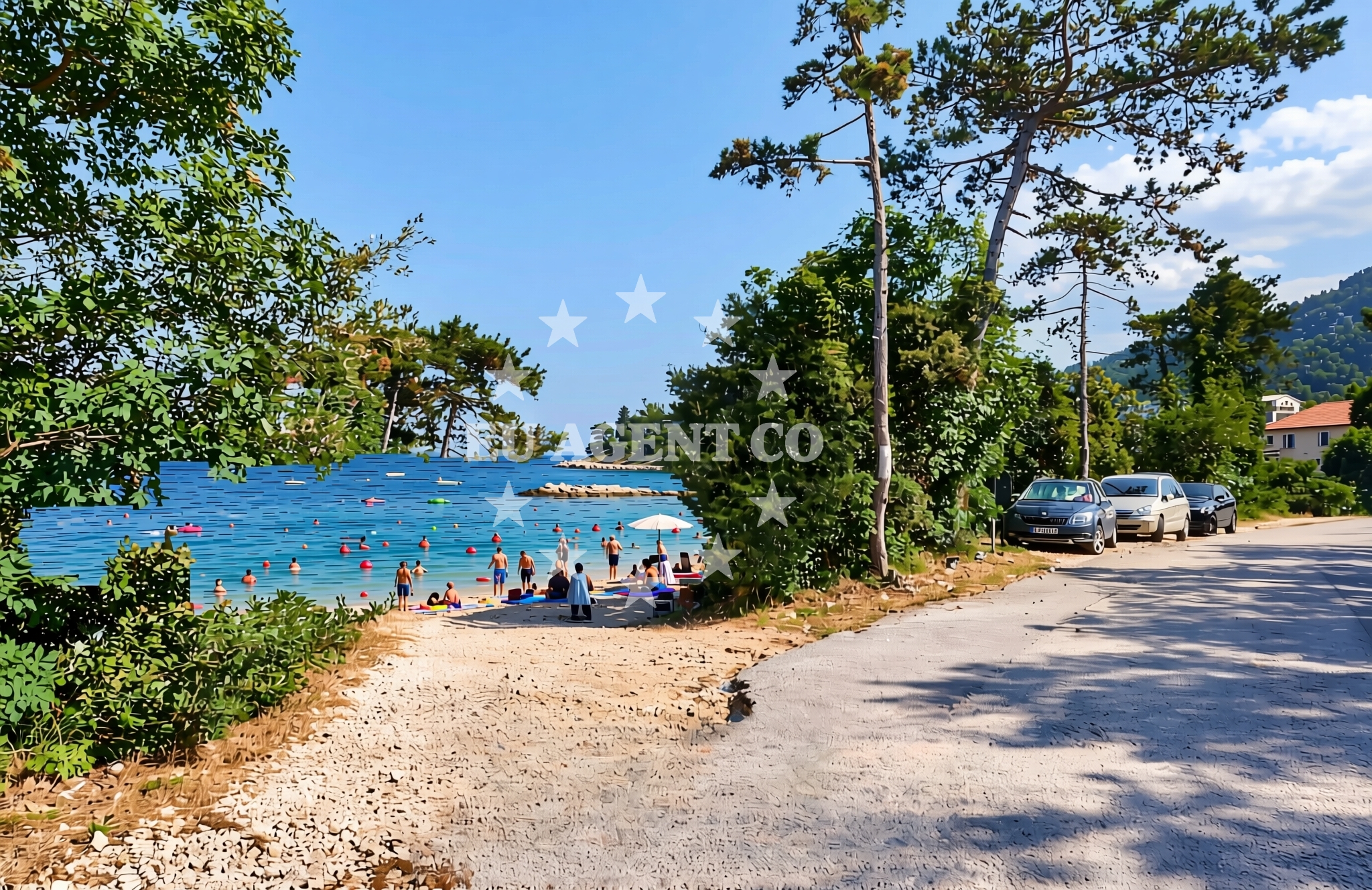 Beach facilities and surroundings at Crni: beaches and coves (1) in Crni