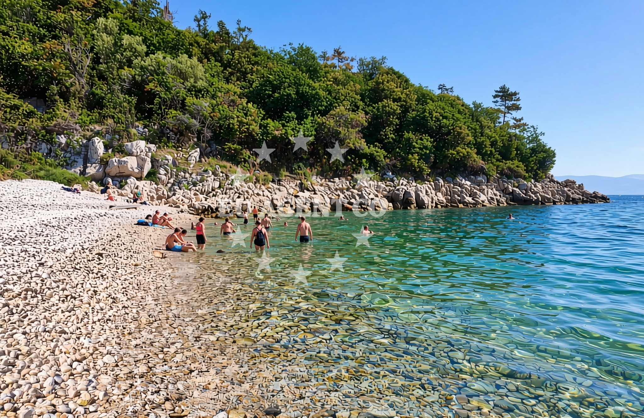 Additional view of Crni: beaches and coves (1) in Crni
