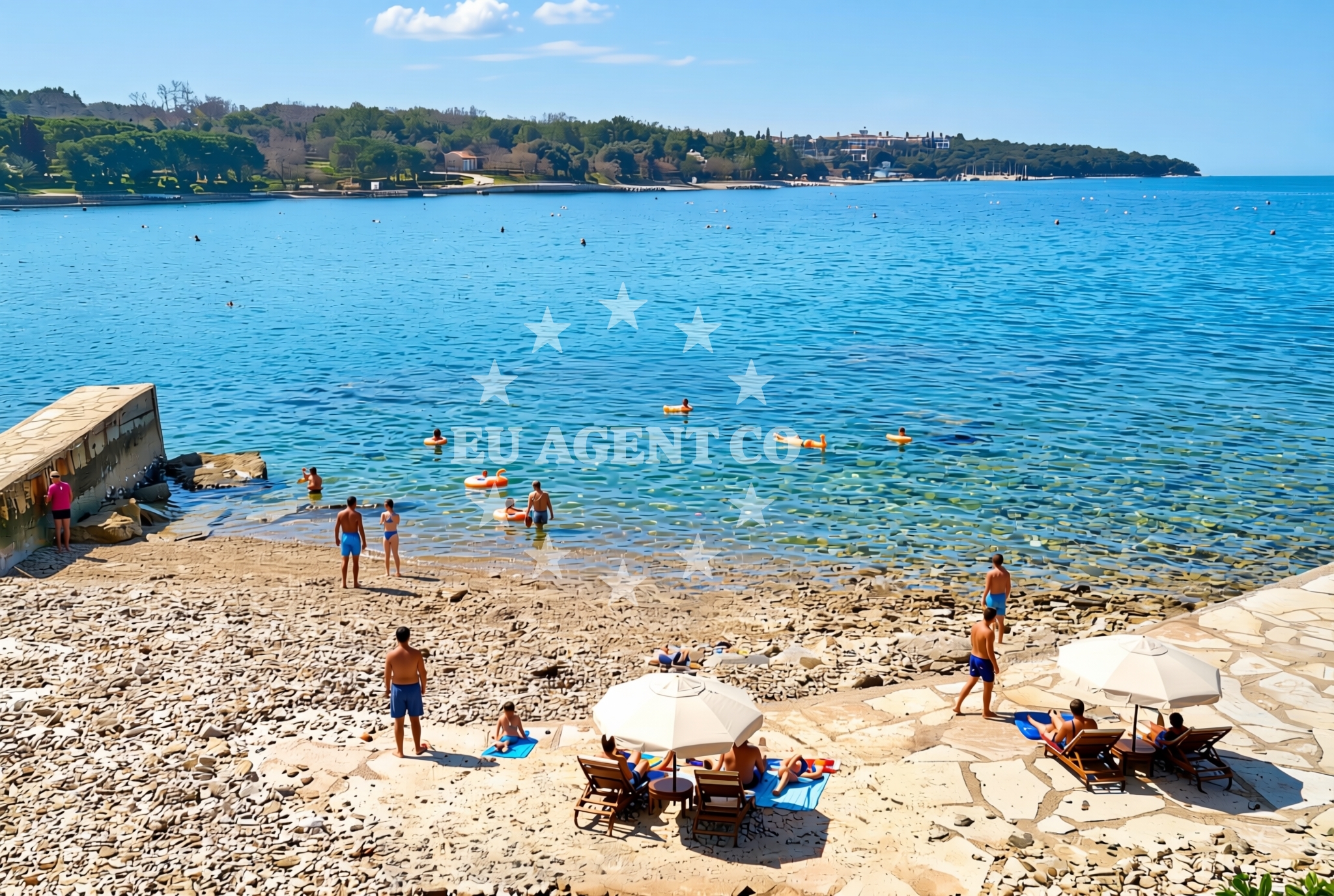 Additional view of Crnika beach in Lanterna 15, Poreč