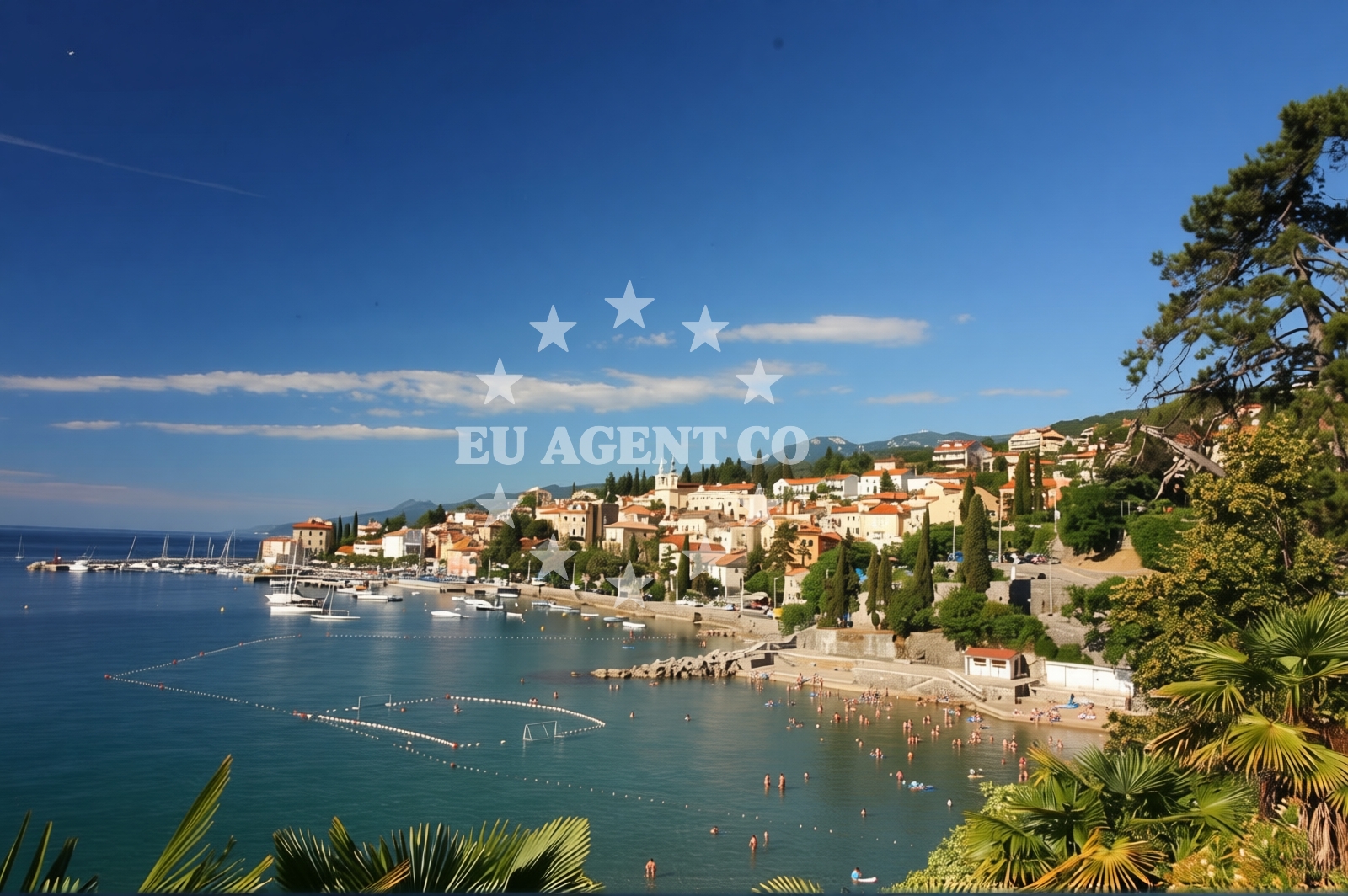 Beach facilities and surroundings at Crnikovica beach in Andrije Mohorovičića 40, Opatija