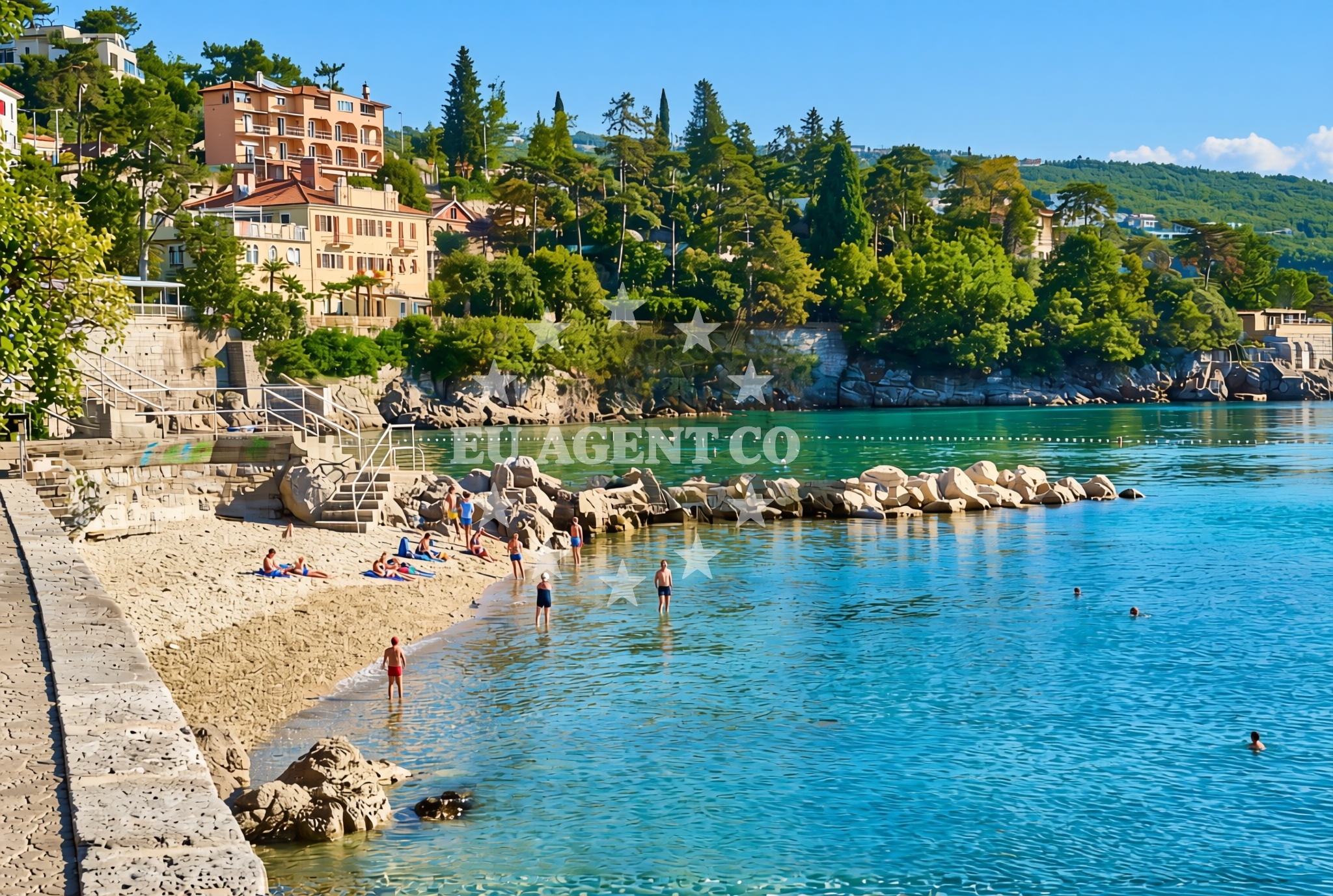 Additional view of Crnikovica beach in Andrije Mohorovičića 40, Opatija