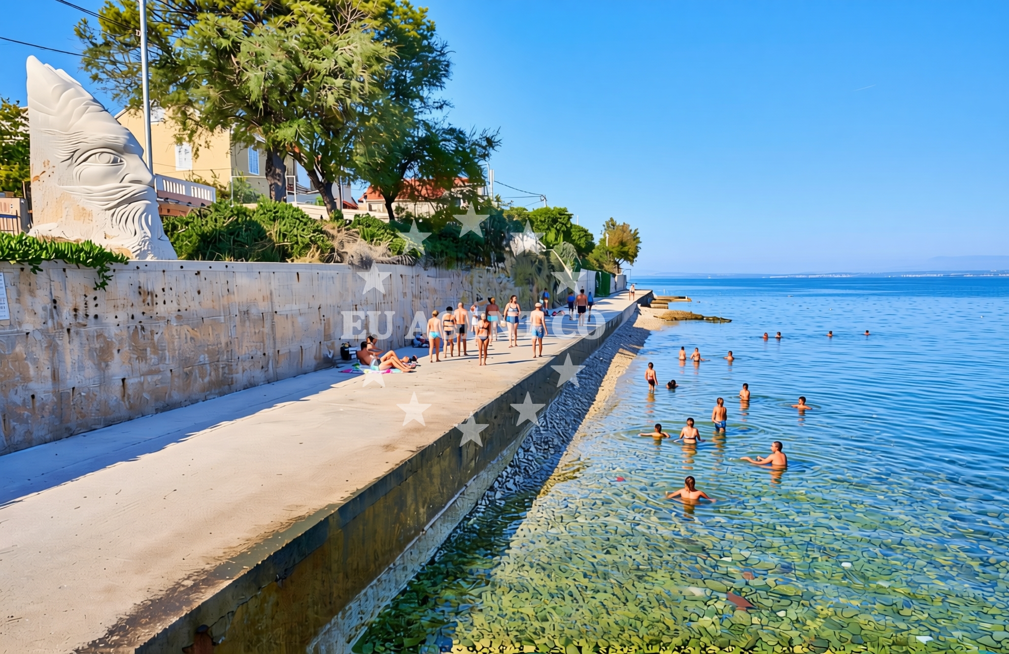 Sea and coastal view of Croatia beach in Zanatska 11, Kali