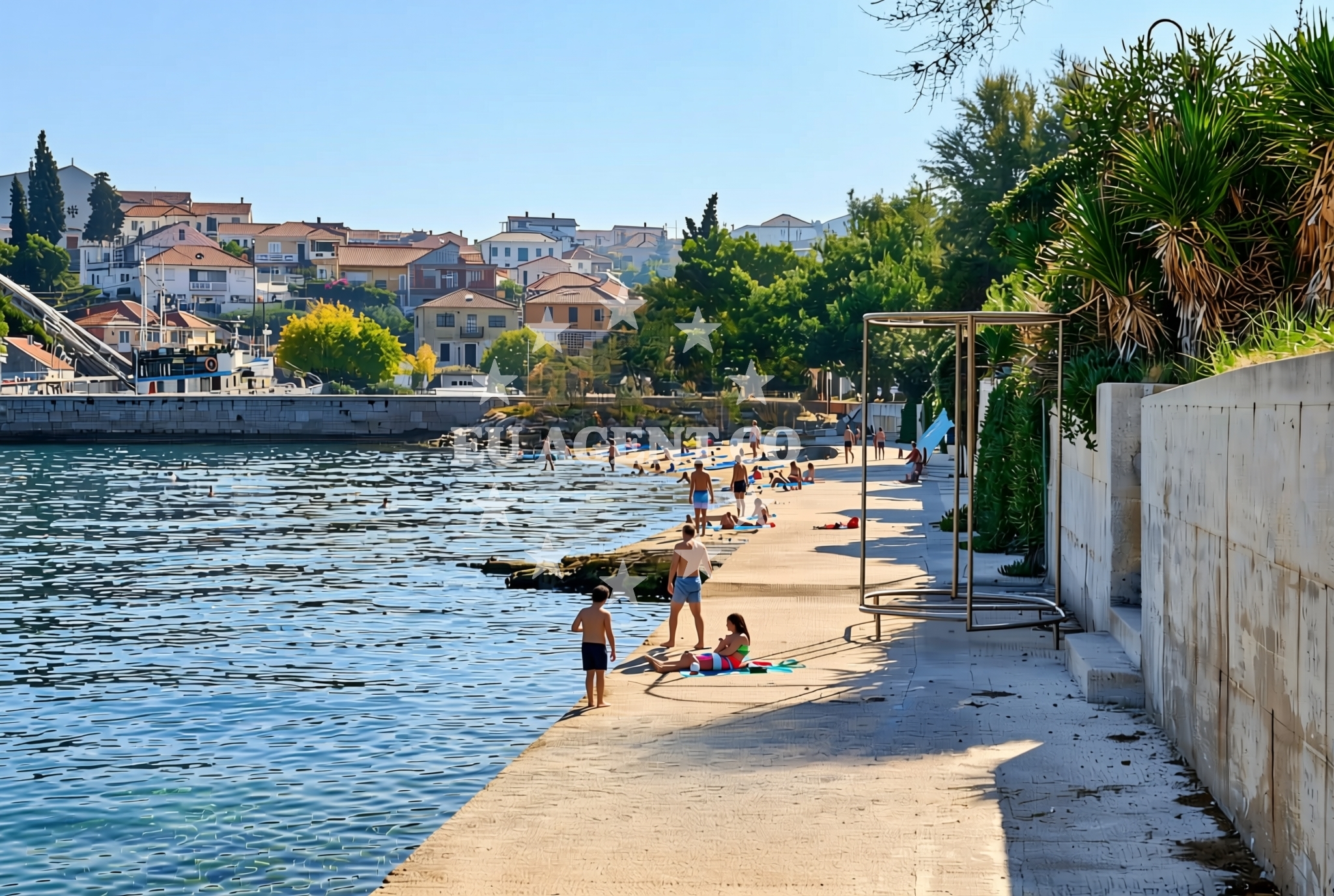 Beach facilities and surroundings at Croatia beach in Zanatska 11, Kali