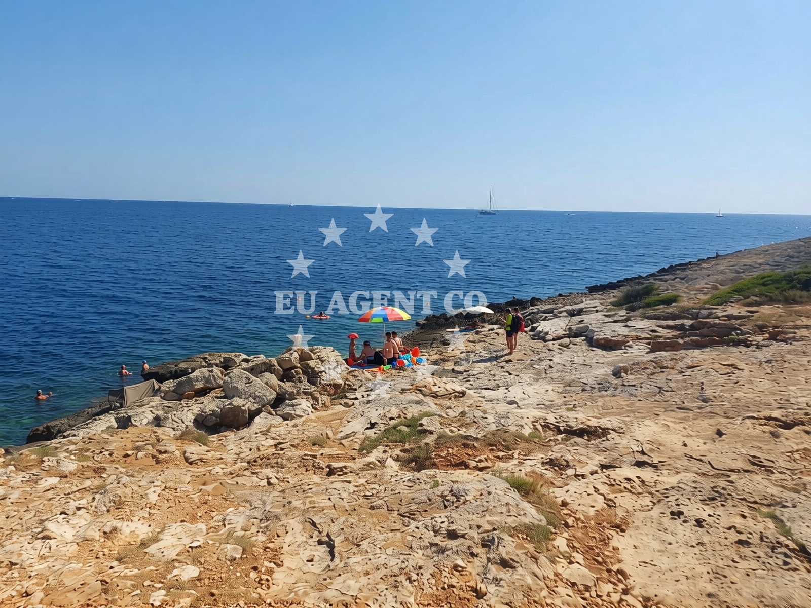 Additional view of Crvene Stijene FKK Beach in Volme 174d, Banjole