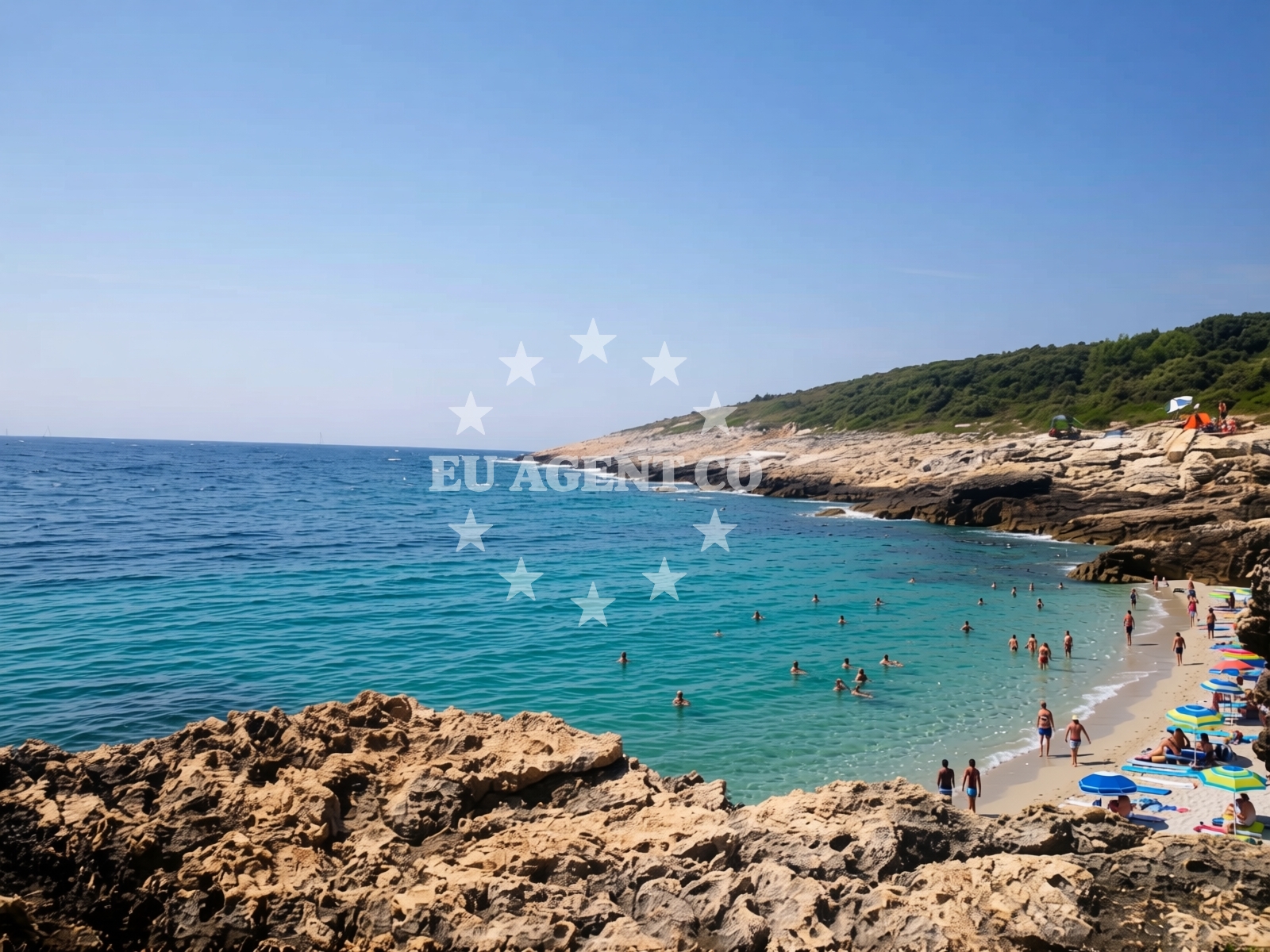 Additional view of Crvene Stijene FKK Beach in Volme 174d, Banjole