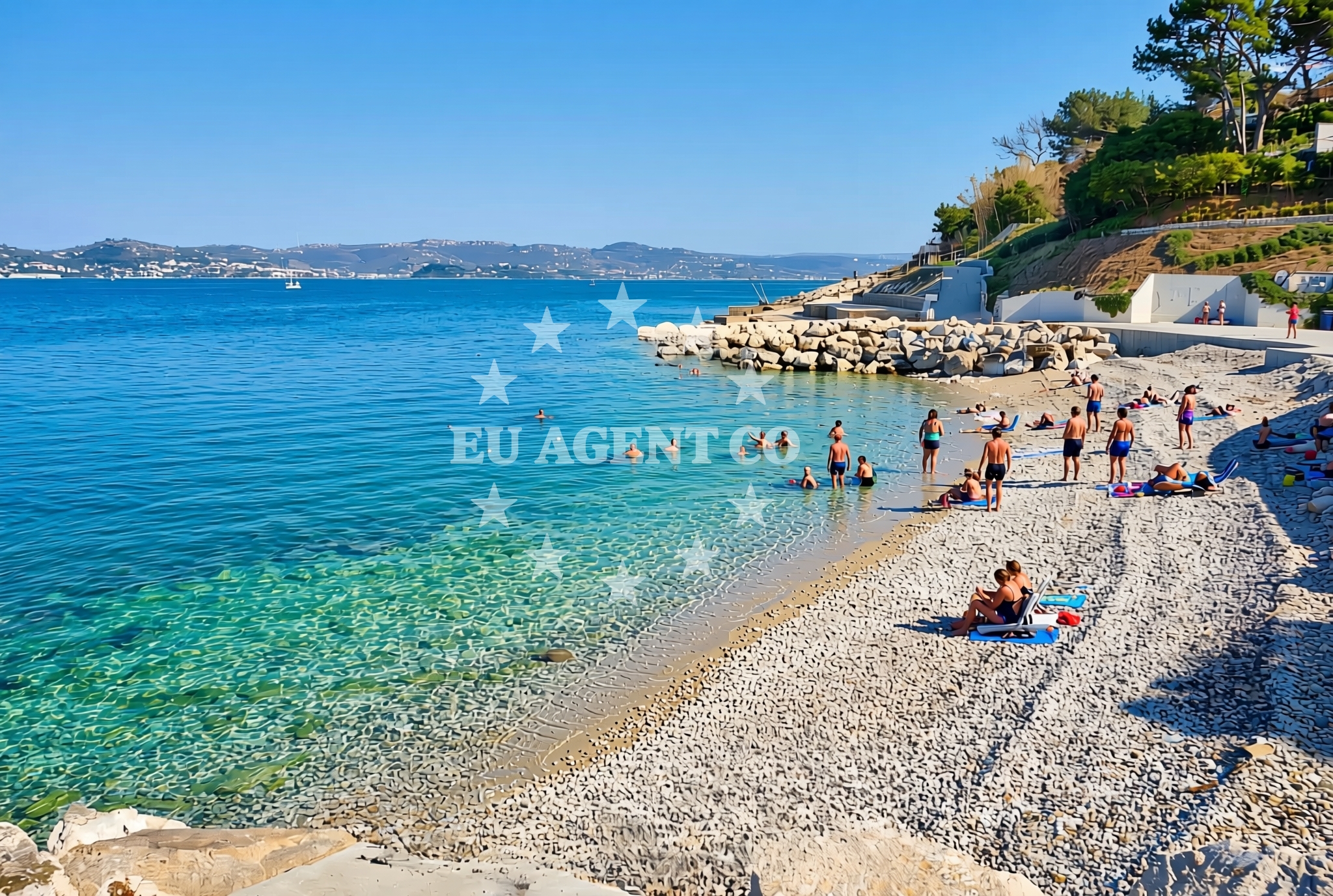 Overview of Crveni Vrh: beaches and coves (3) in Crveni Vrh