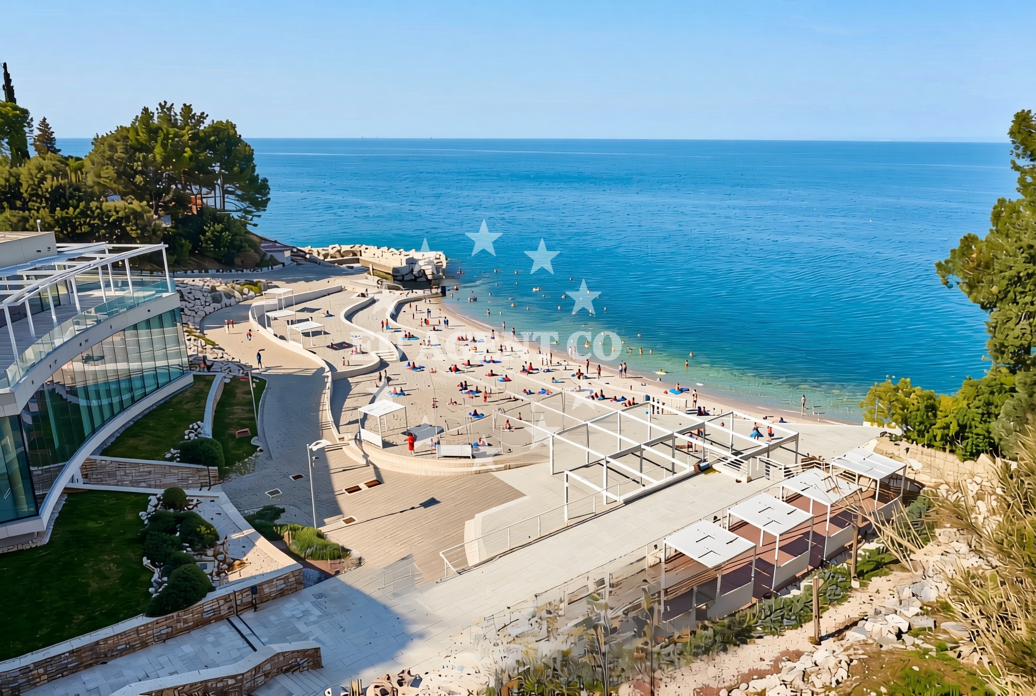 Shoreline and swimming area at Crveni Vrh: beaches and coves (3) in Crveni Vrh
