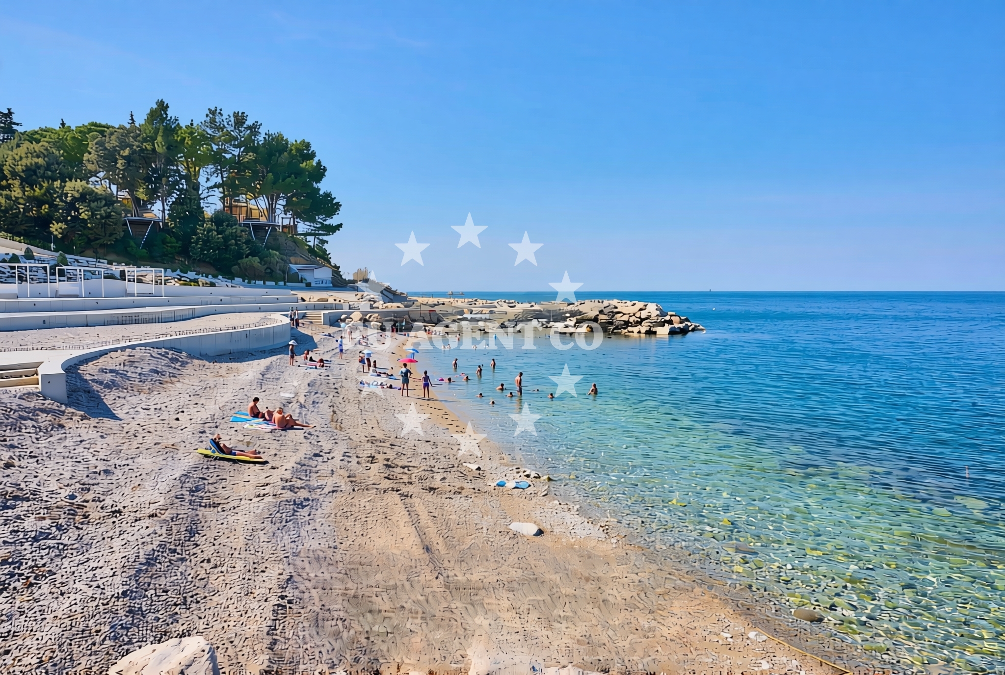 Sea and coastal view of Crveni Vrh: beaches and coves (3) in Crveni Vrh