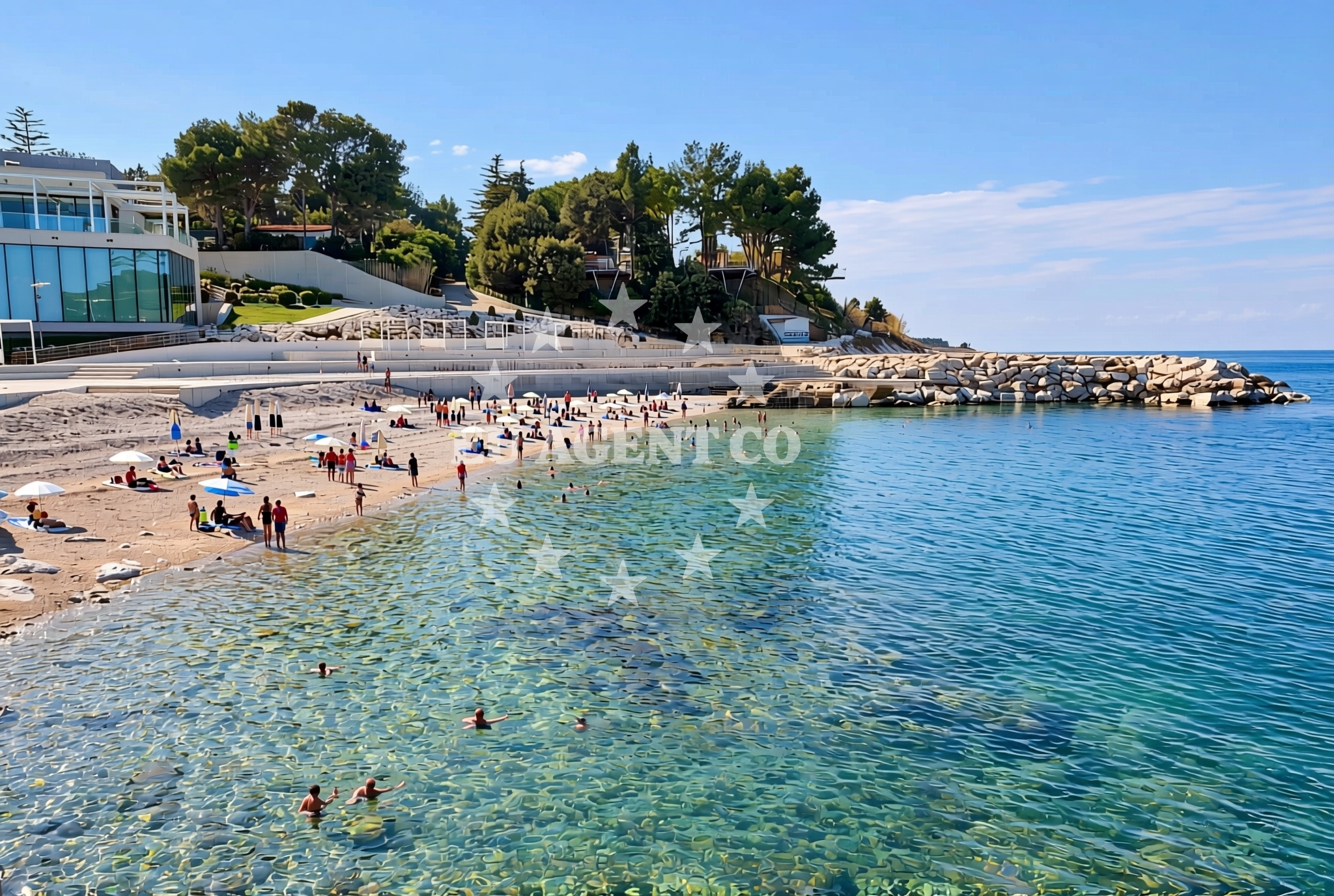 Beach facilities and surroundings at Crveni Vrh: beaches and coves (3) in Crveni Vrh
