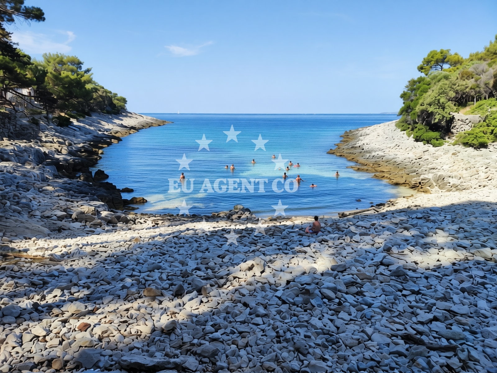 Sea and coastal view of Cuanguski Zaljev in Braće Ivana i Stjepana Vidulića 55, Mali Lošinj