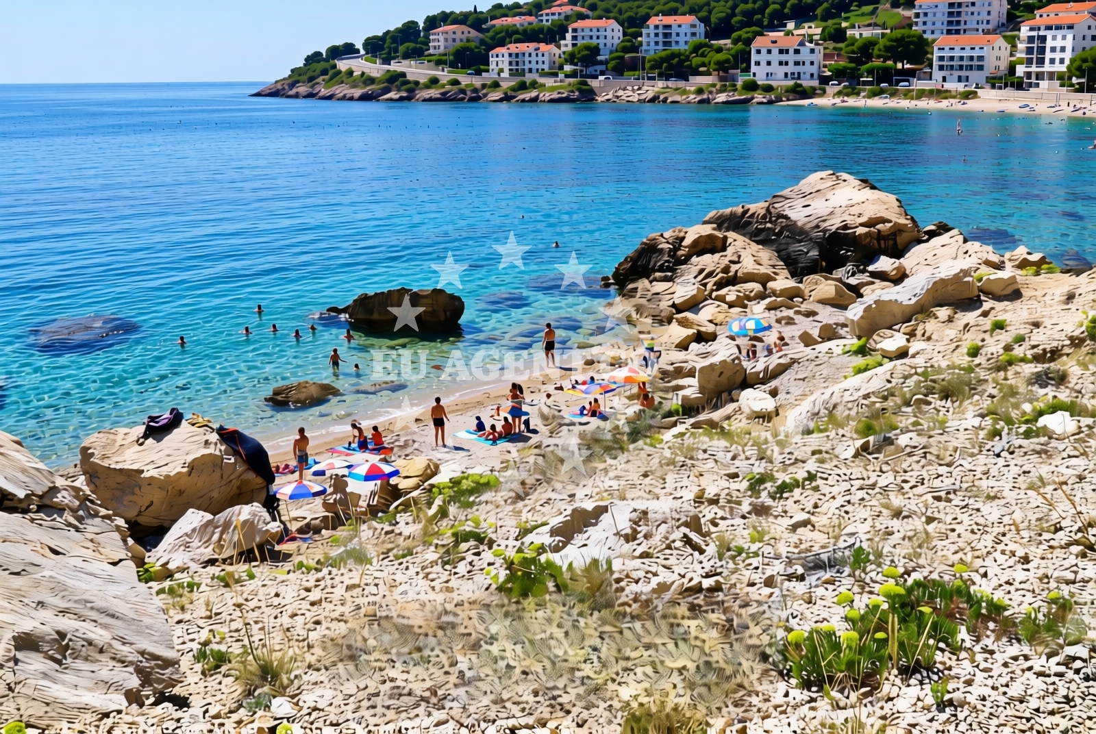 Overview of Ćurilo, Makarska Beach in Ćurilo