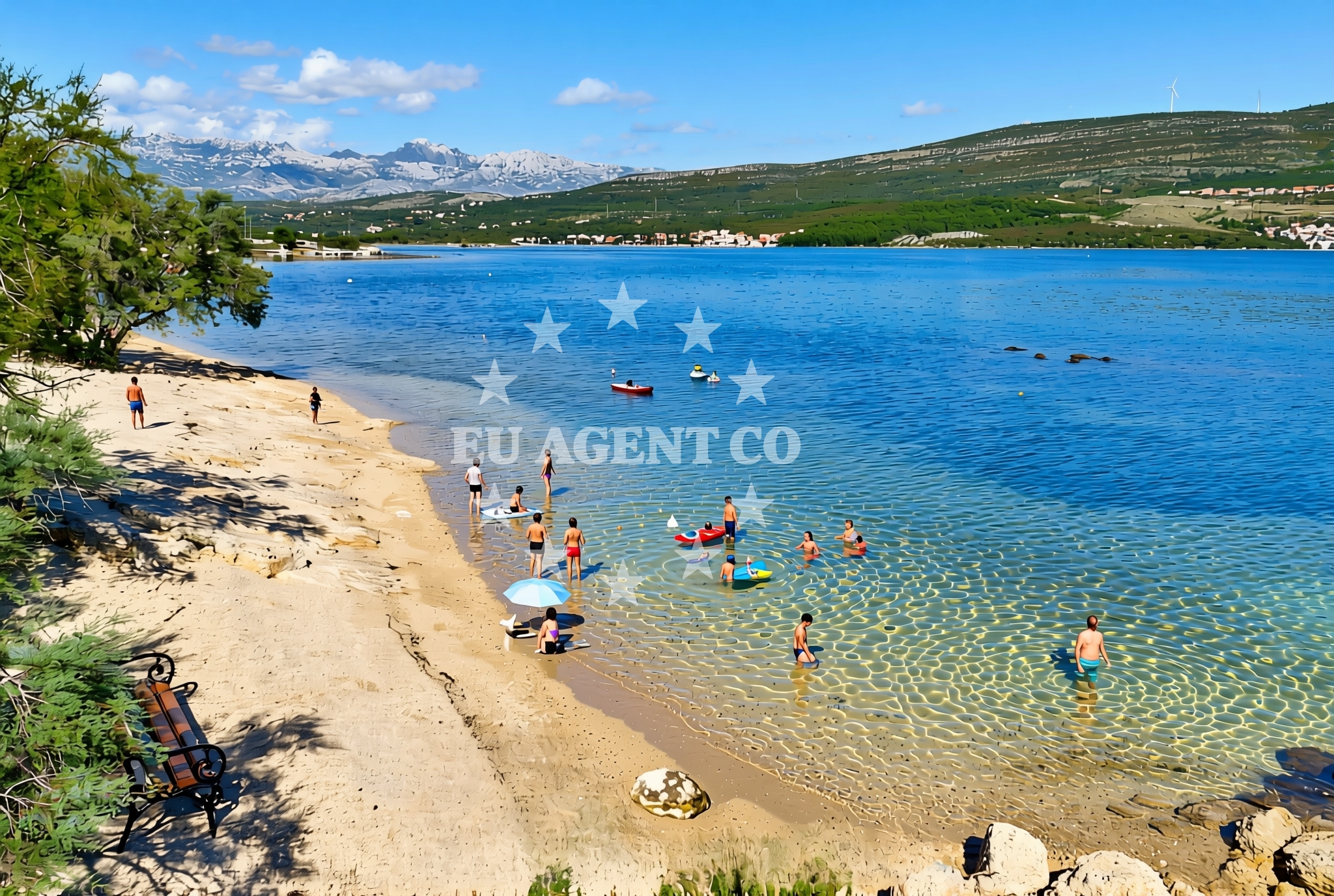 Overview of Ćuskijaš sjever, Pridraga Beach in Ćuskijaš sjever